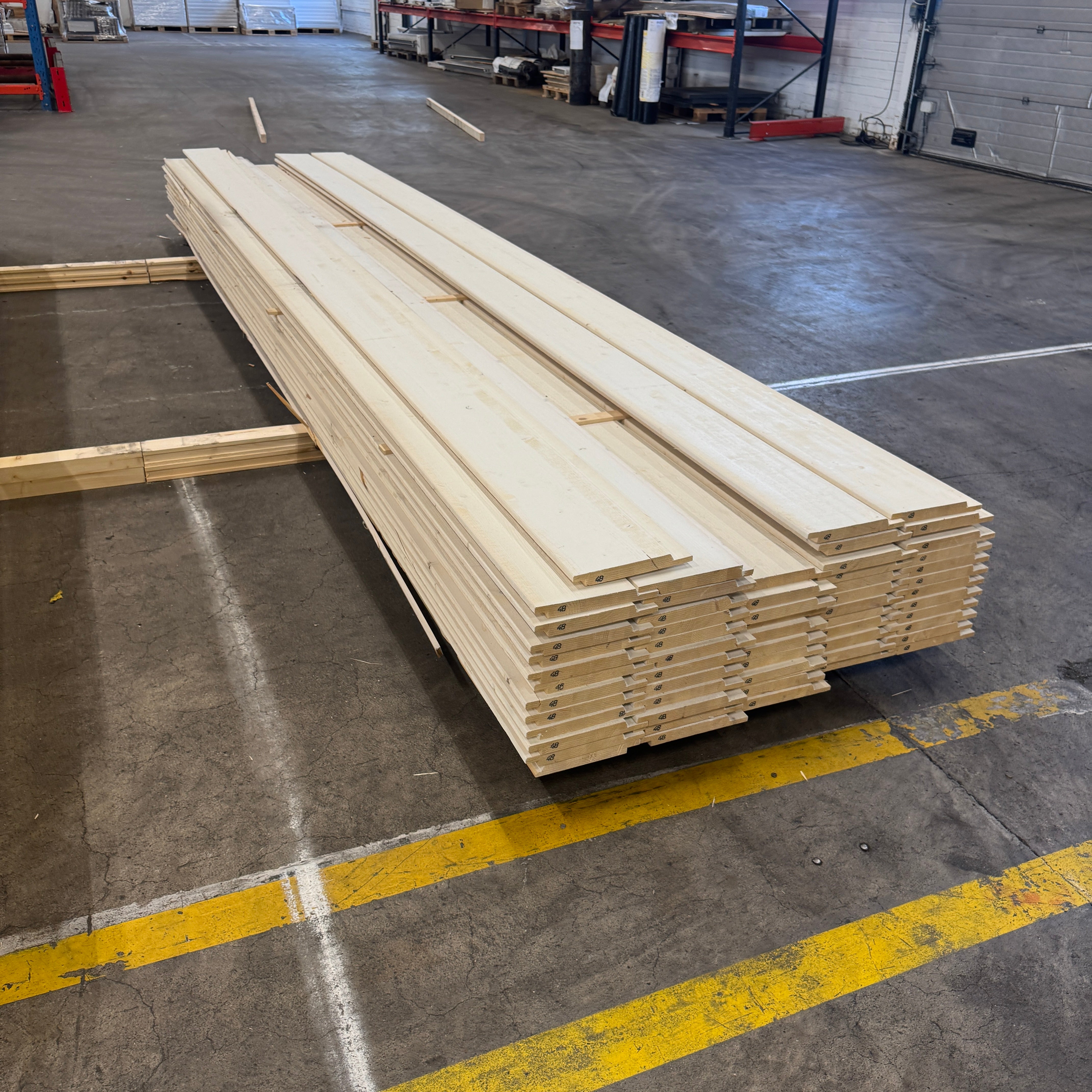 Paket Ytterpanel Limplan Enkelfas 25x225mm – 59 st (4,80 m, gran, grundmålad vit)