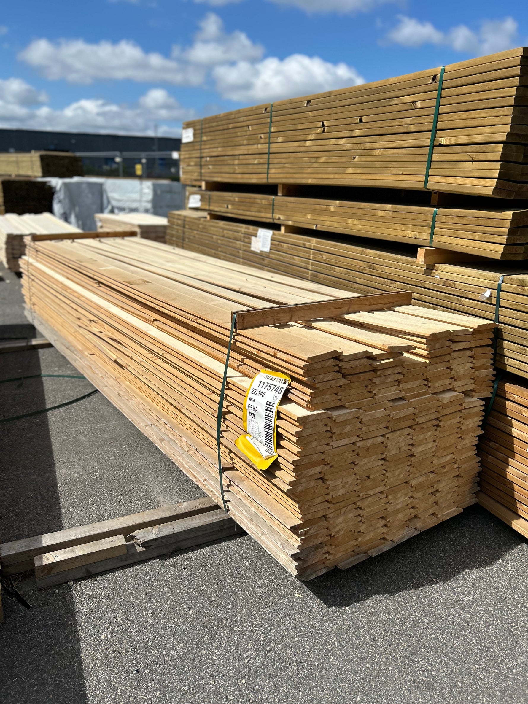 Paket Ytterpanel Enkelfas Halvspont 22x145mm, 231st 4,20m