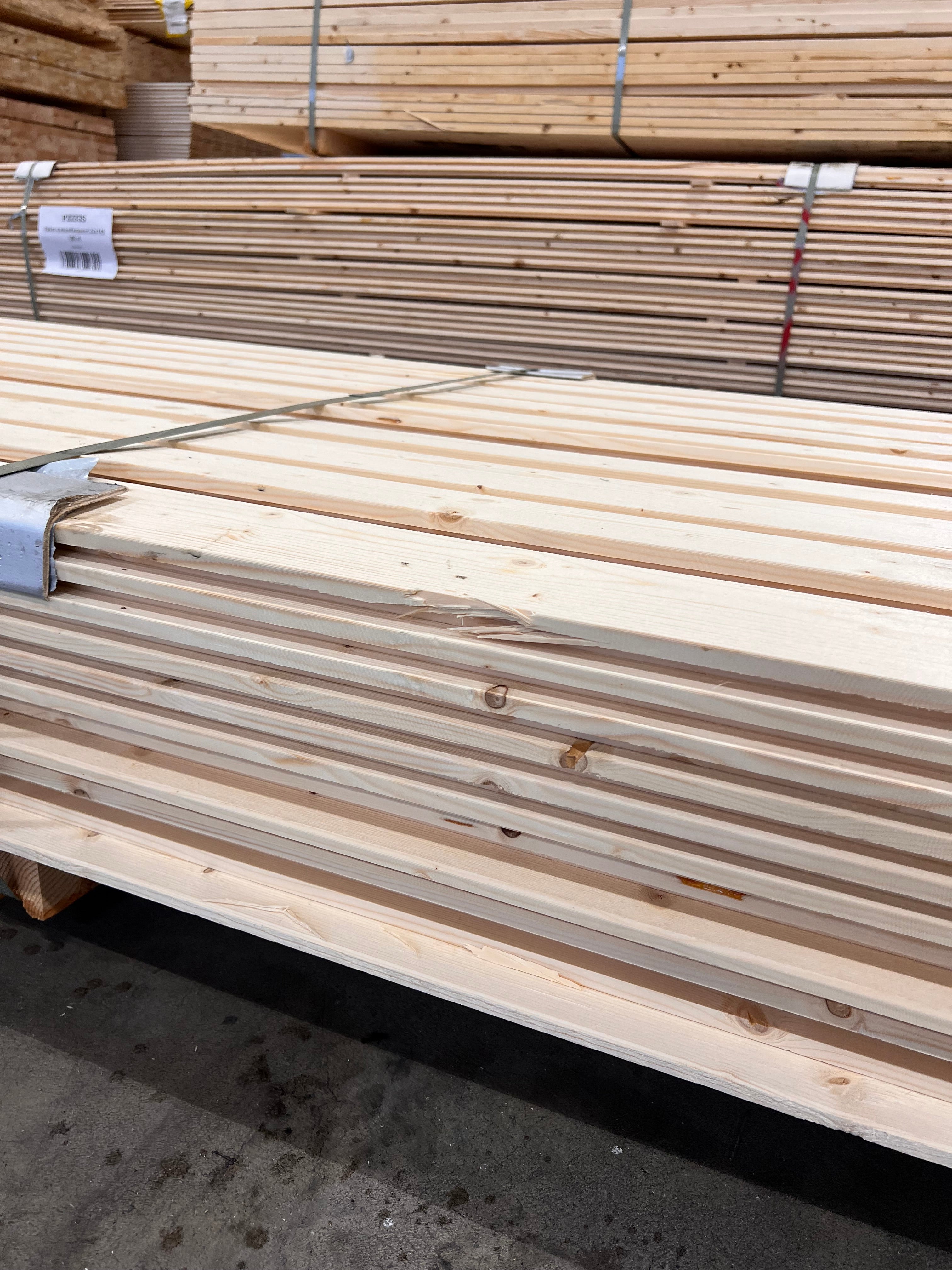 Paket enkelfas fals ändspont 22x120mm, 120st 4,80m (B-Sortering)
