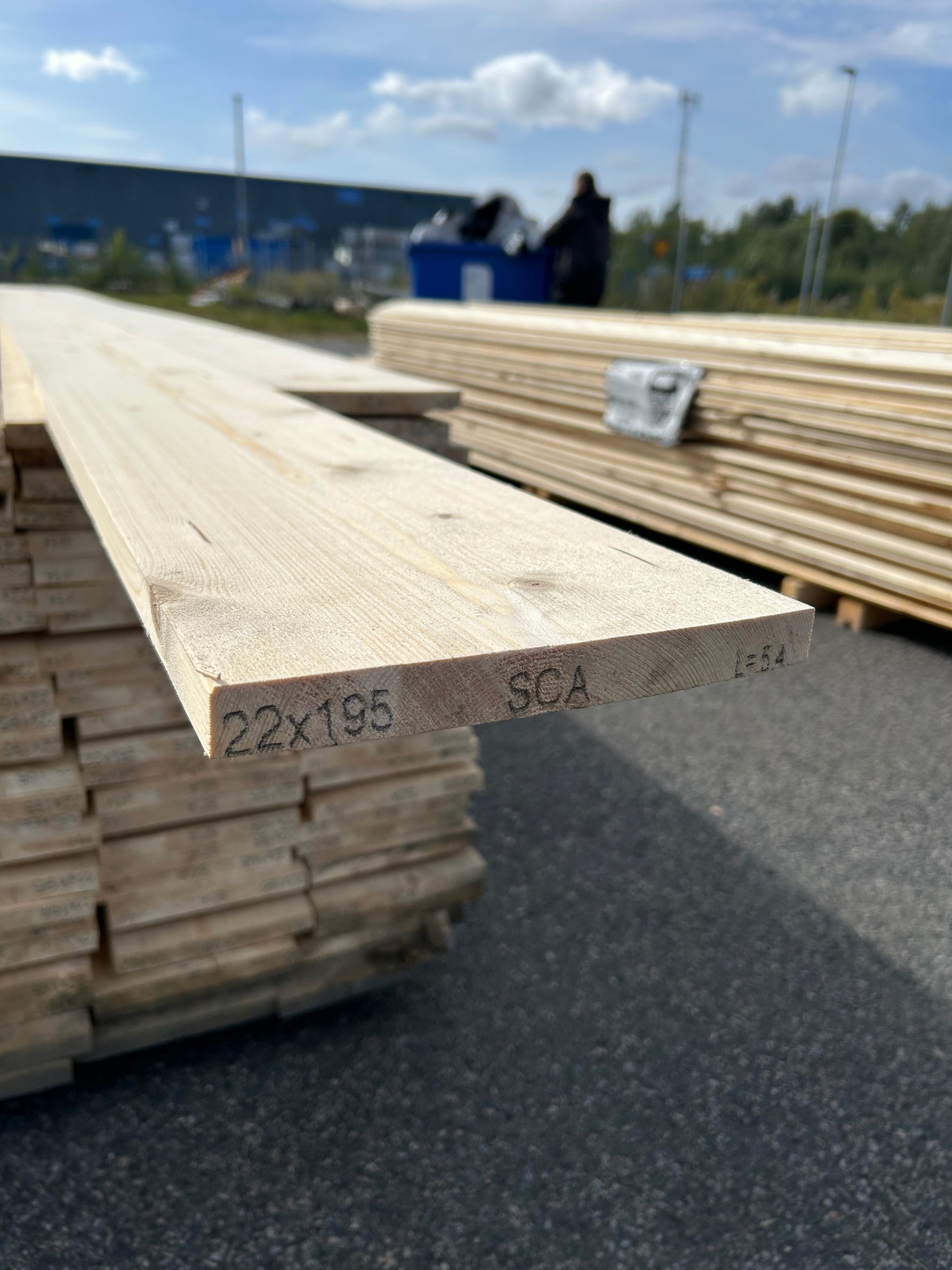 Paket Finsågade Brädor 22x195 mm – 5,40 m 125st Obehandlad