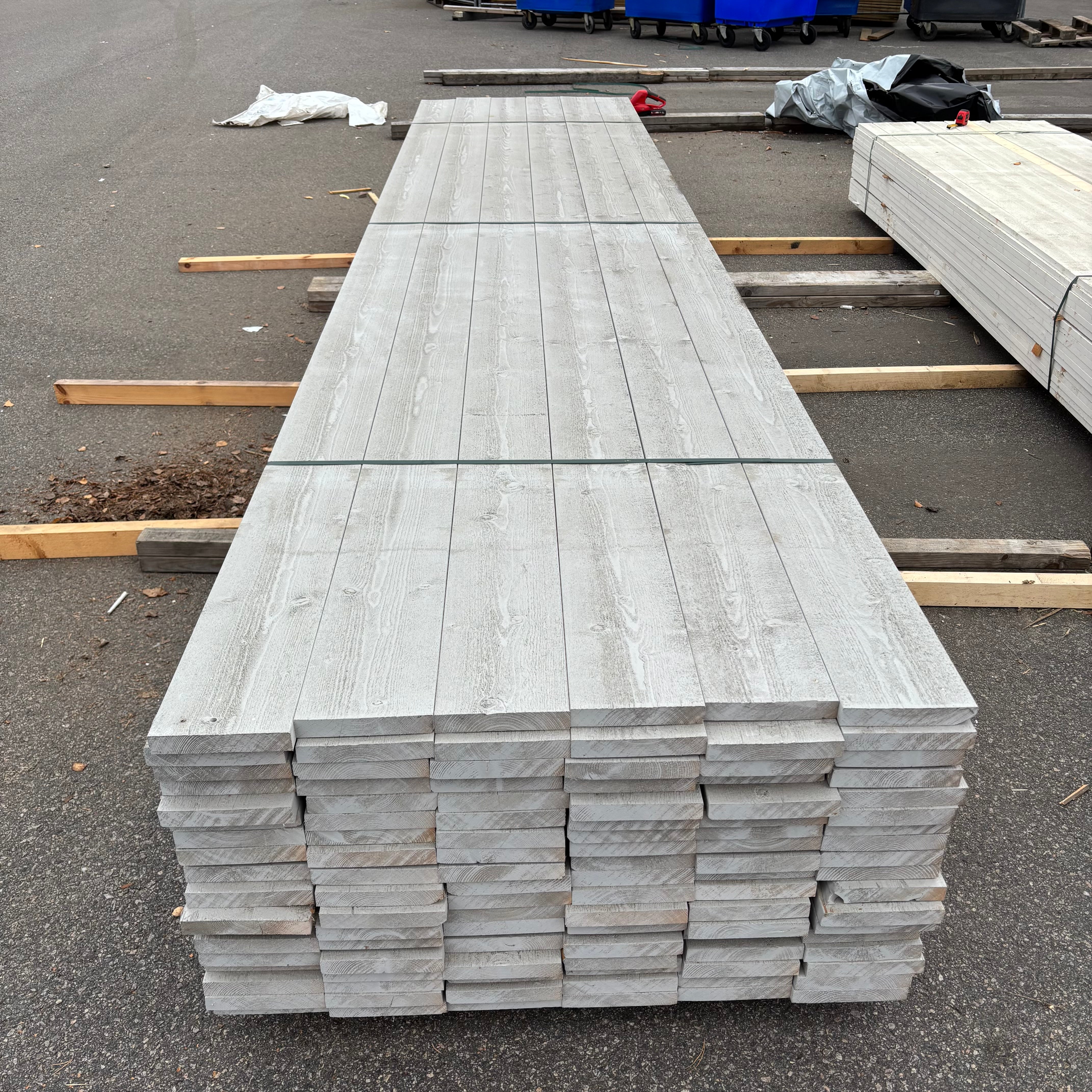 Paket Ytterpanel Finsågad 28x170mm – 108 st (4,80 m, Grå NCS S3000-N)