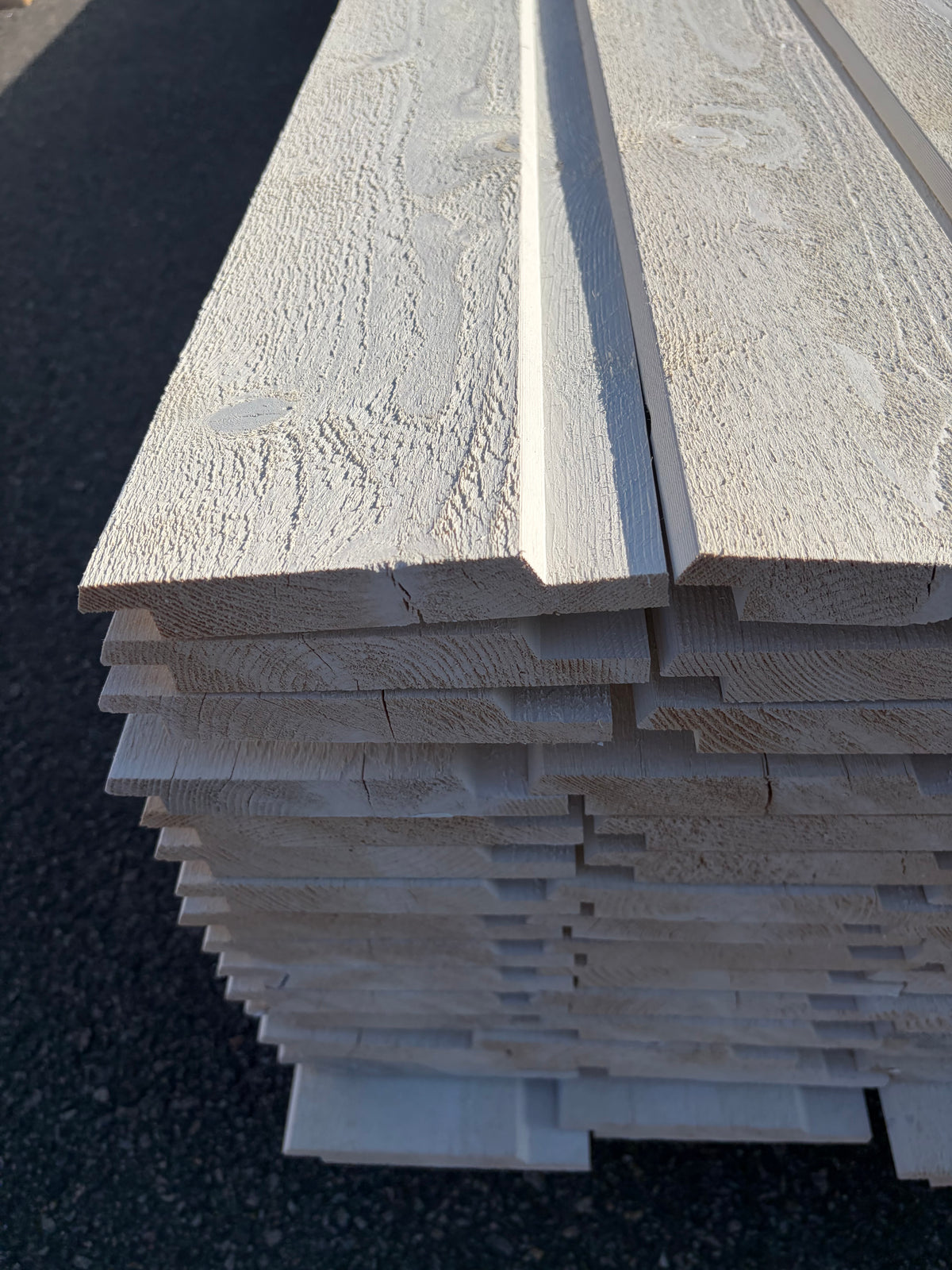 Paket Ytterpanel Dubbelfas 22×145 mm 4,50 m – Vit Grundmålad, 98 st