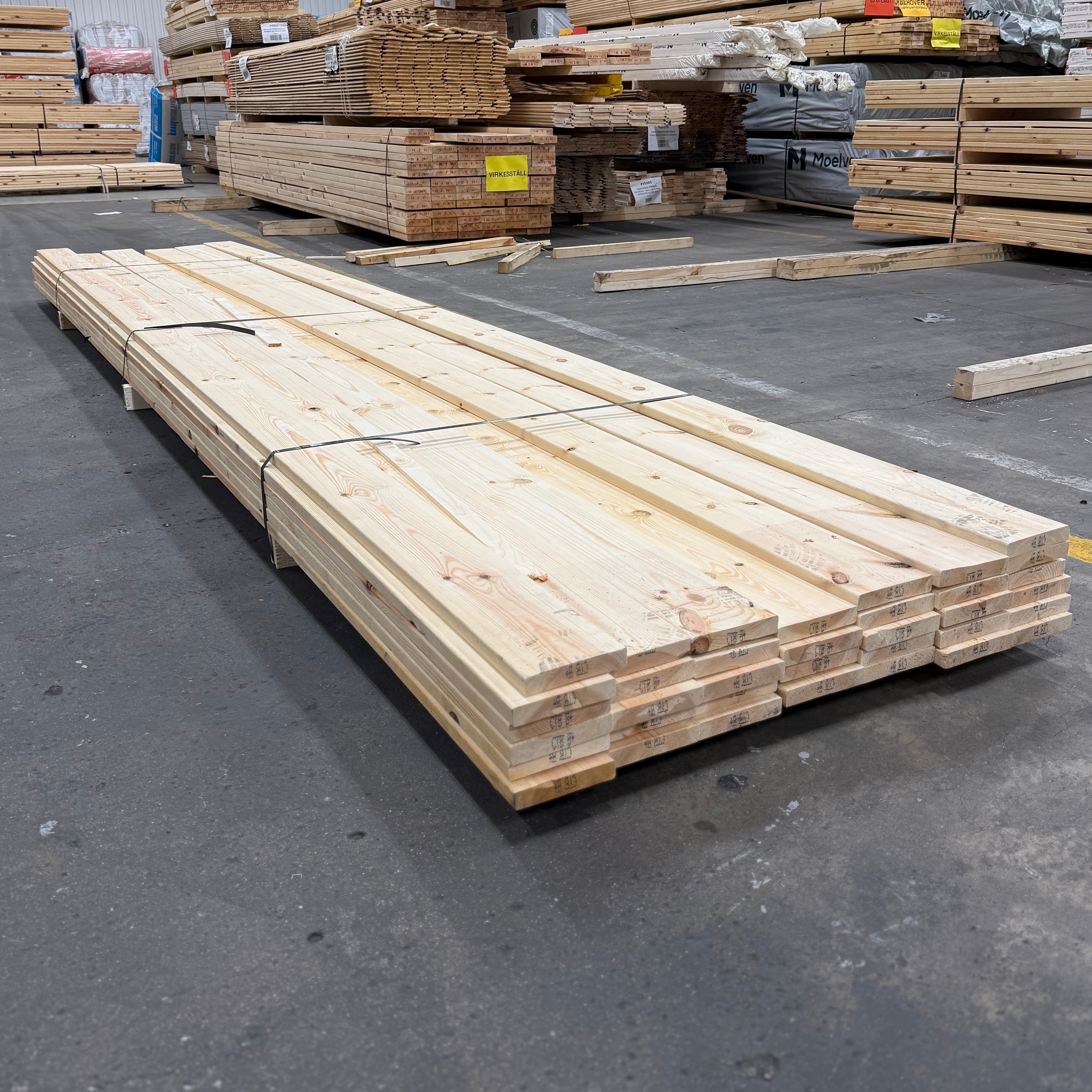 Paket Hyvlade Brädor 27x145mm 5.10m-36st (Furu) B- sortering