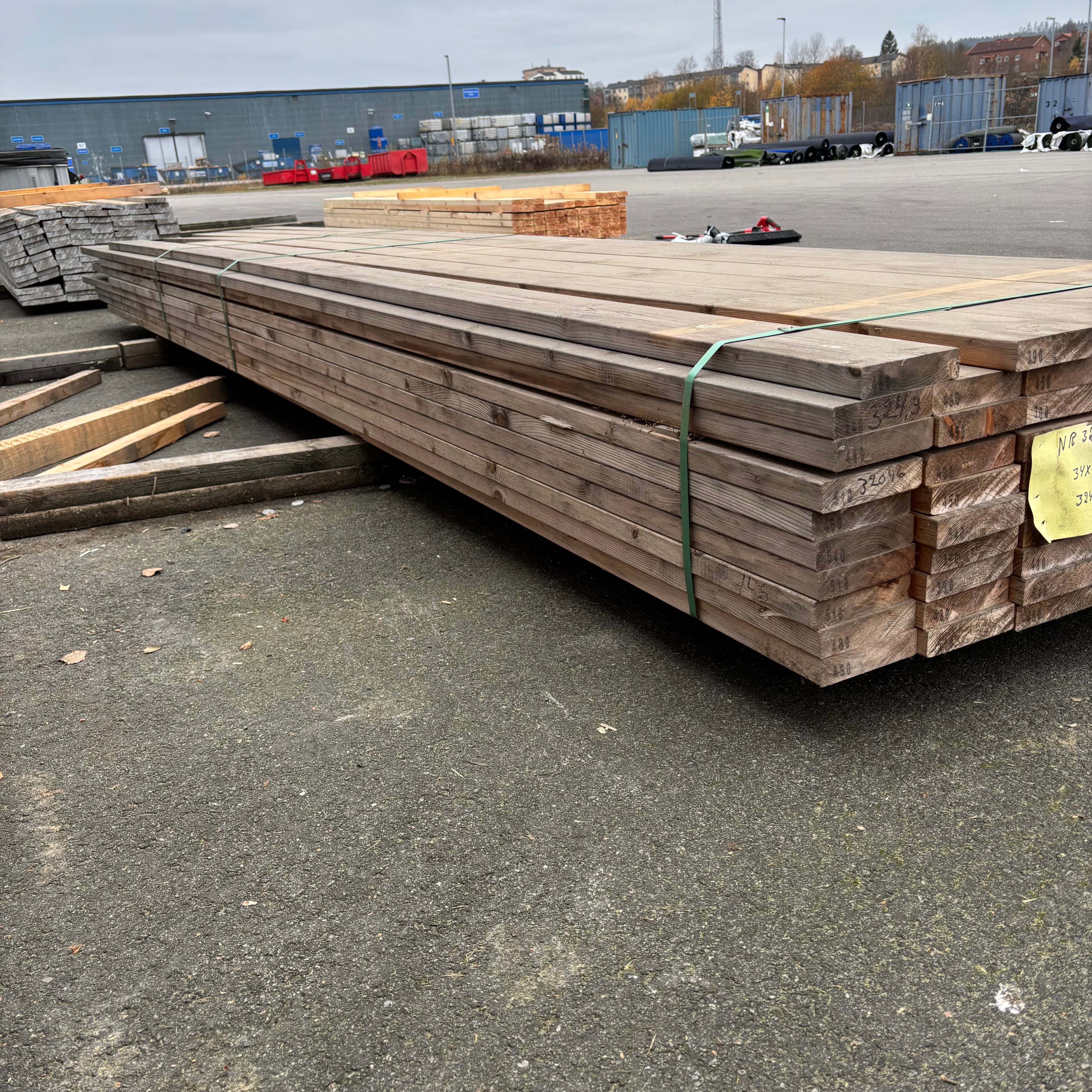 Paket Brädor Rundhyvlad 34x145mm – 69 st (3,9–5,4 m, Obehandlad)