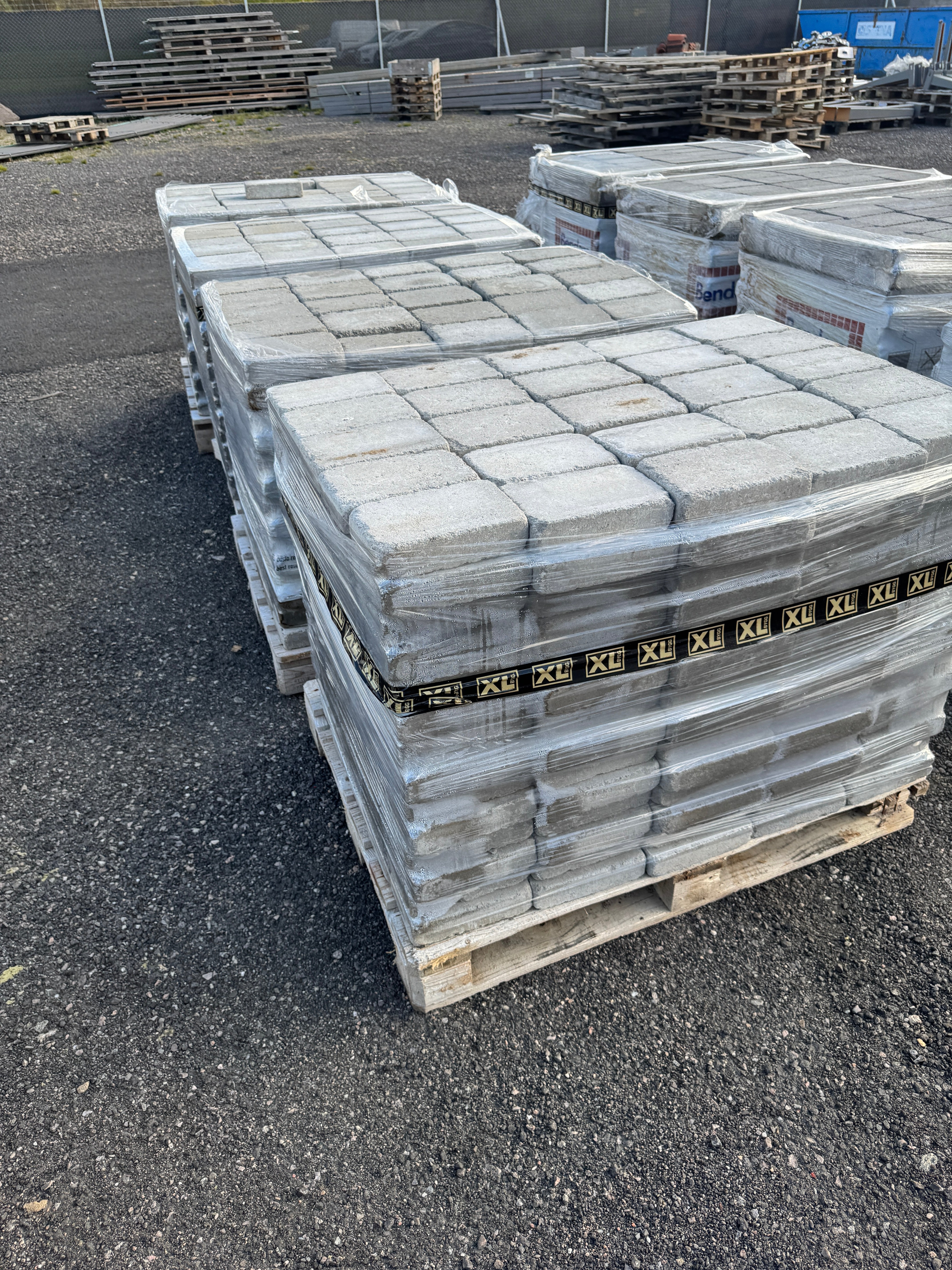 4 pall Marksten Labyrint Antik Hel 210x140x50mm Grå