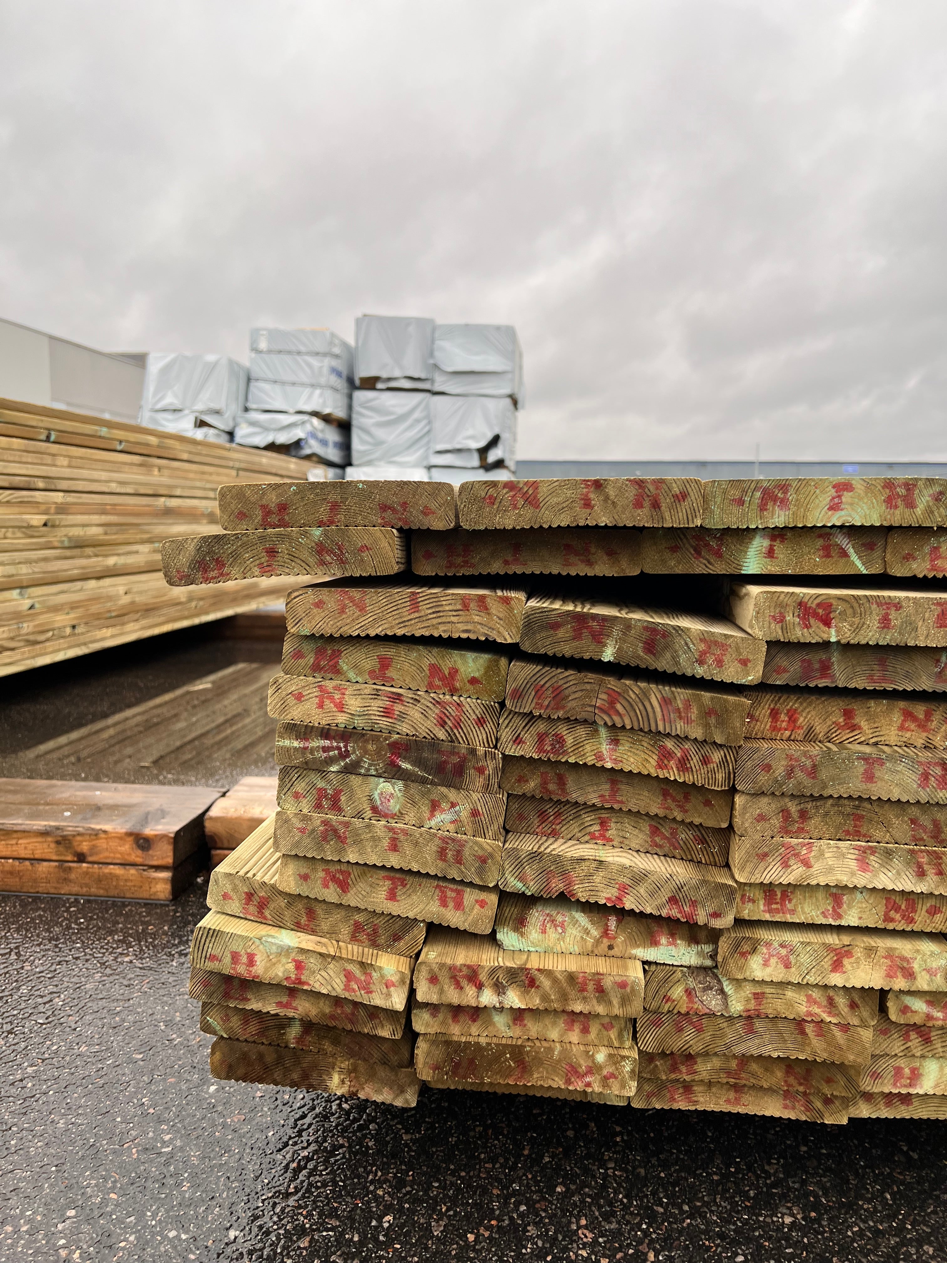 Paket Trall Rillad 28x145mm – 97 st 4.20m Tryckimpregnerad B-sort