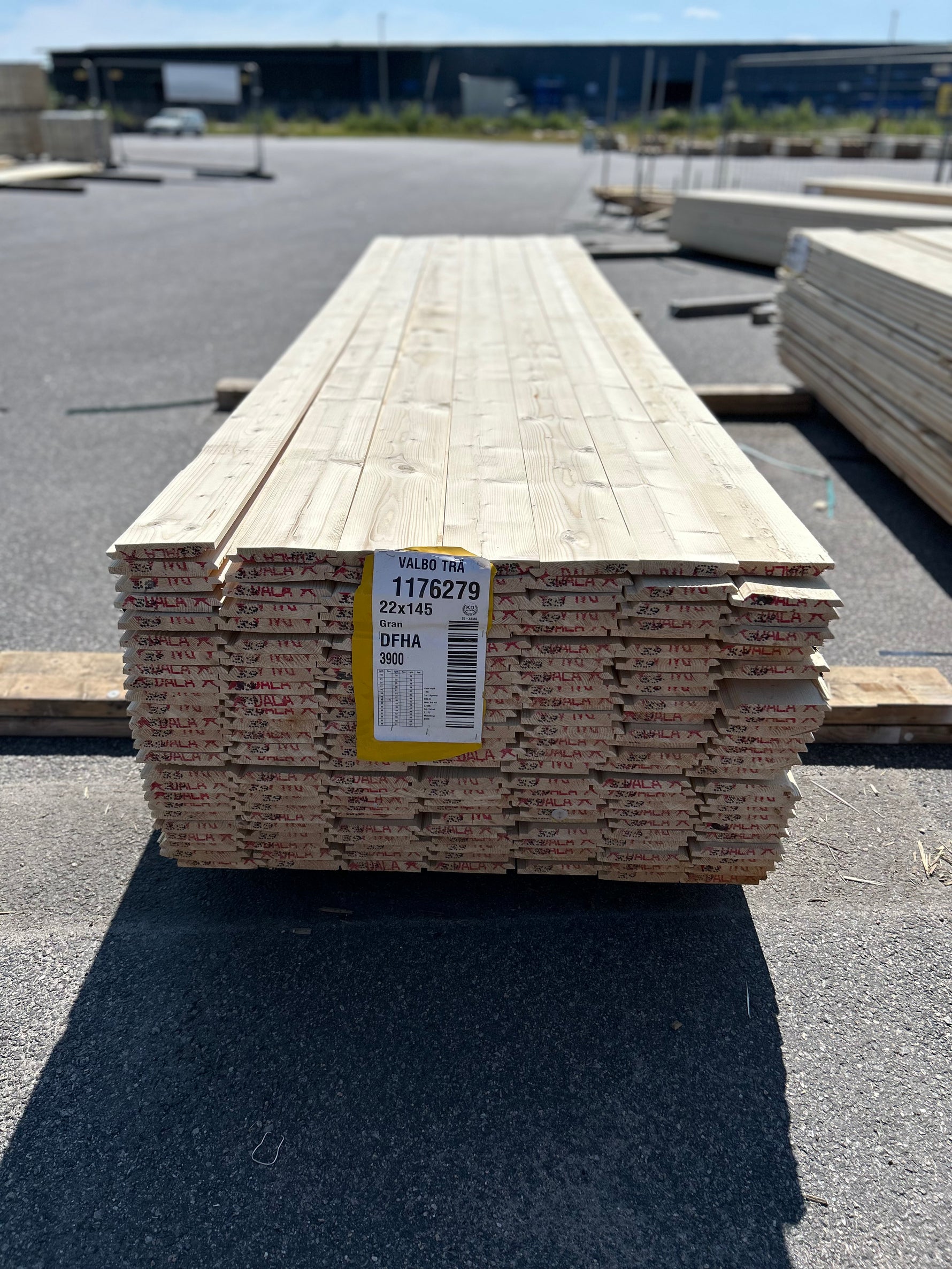 Paket Dubbelfas Halvspont 22x145mm 3.90m 175st Obehandlad