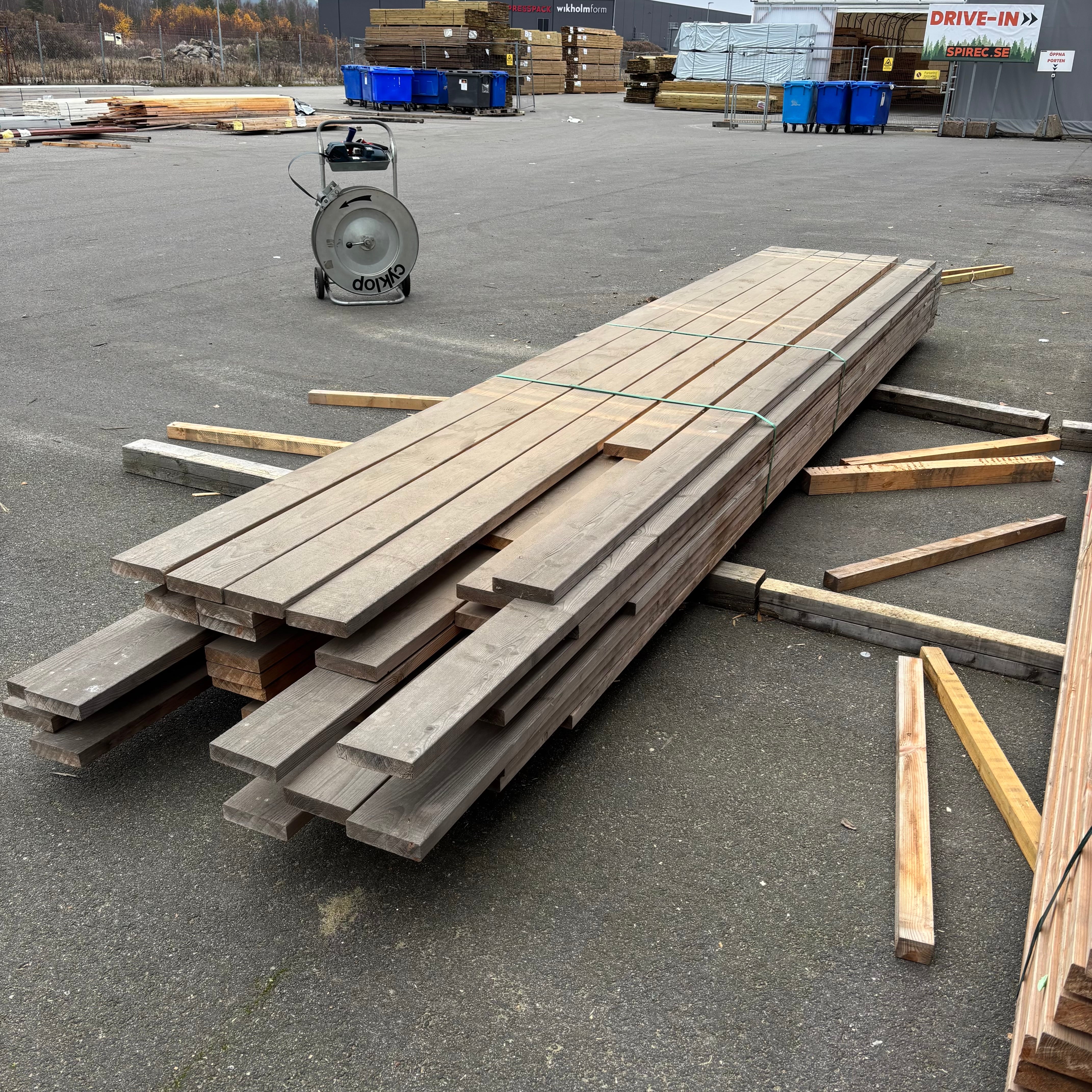 Paket Brädor Rundhyvlad 34x145mm – 69 st (3,9–5,4 m, Obehandlad)