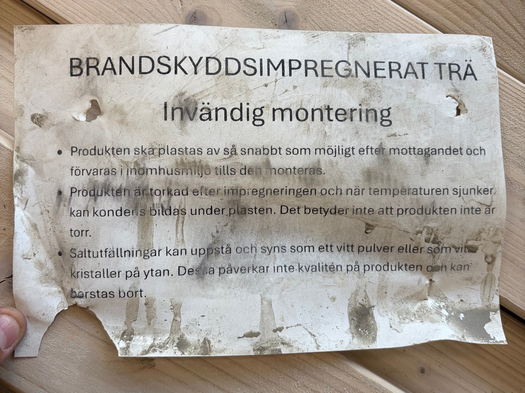 Paket Brandskyddsimpregnerat Virke 21x95mm, 2,7 m - ca 100 st
