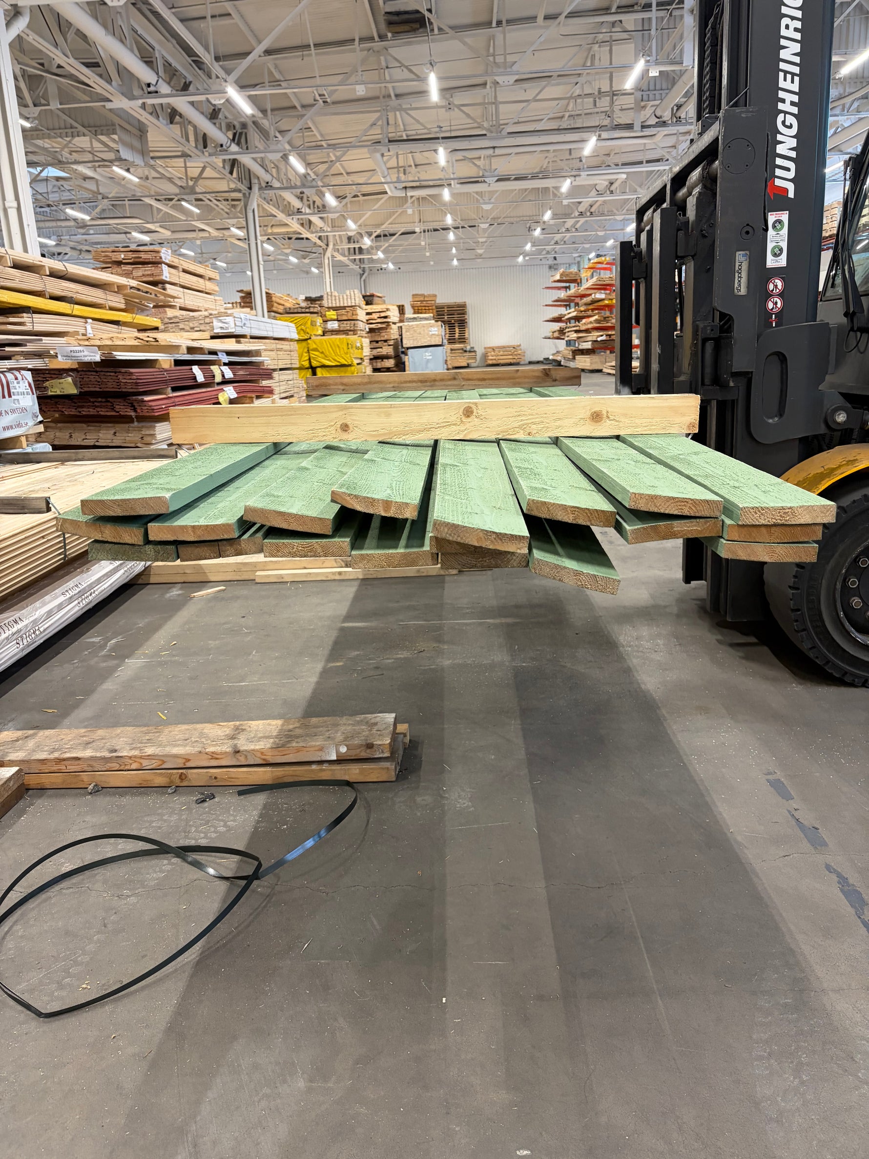 Paket finsågade brädor 21x110 4.80 m 19 st grön - Spirec