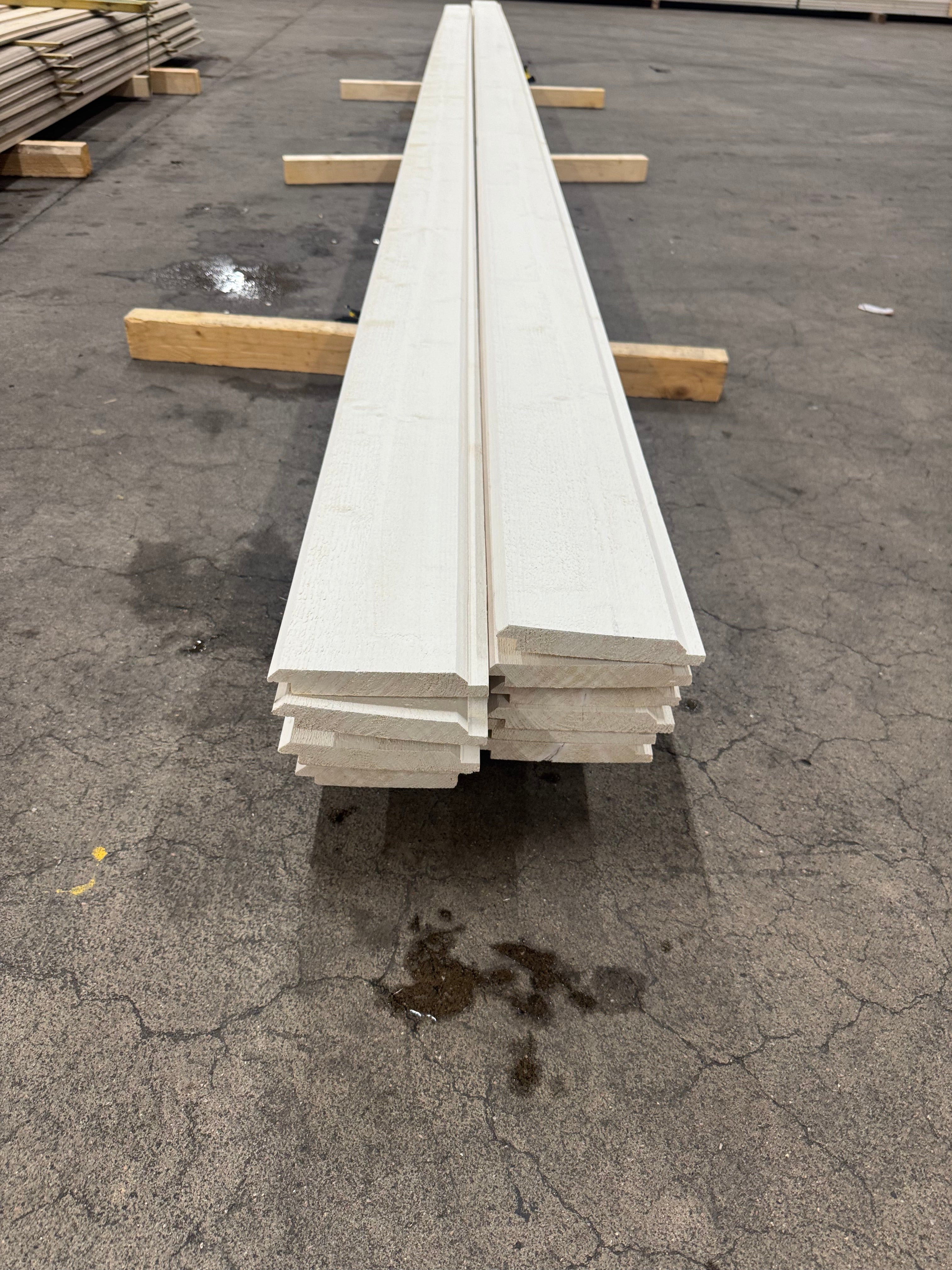 Paket Ytterpanel Dubbelfas 22x145mm – 13 st (5,40 m, Vit Alkydoljefärg)