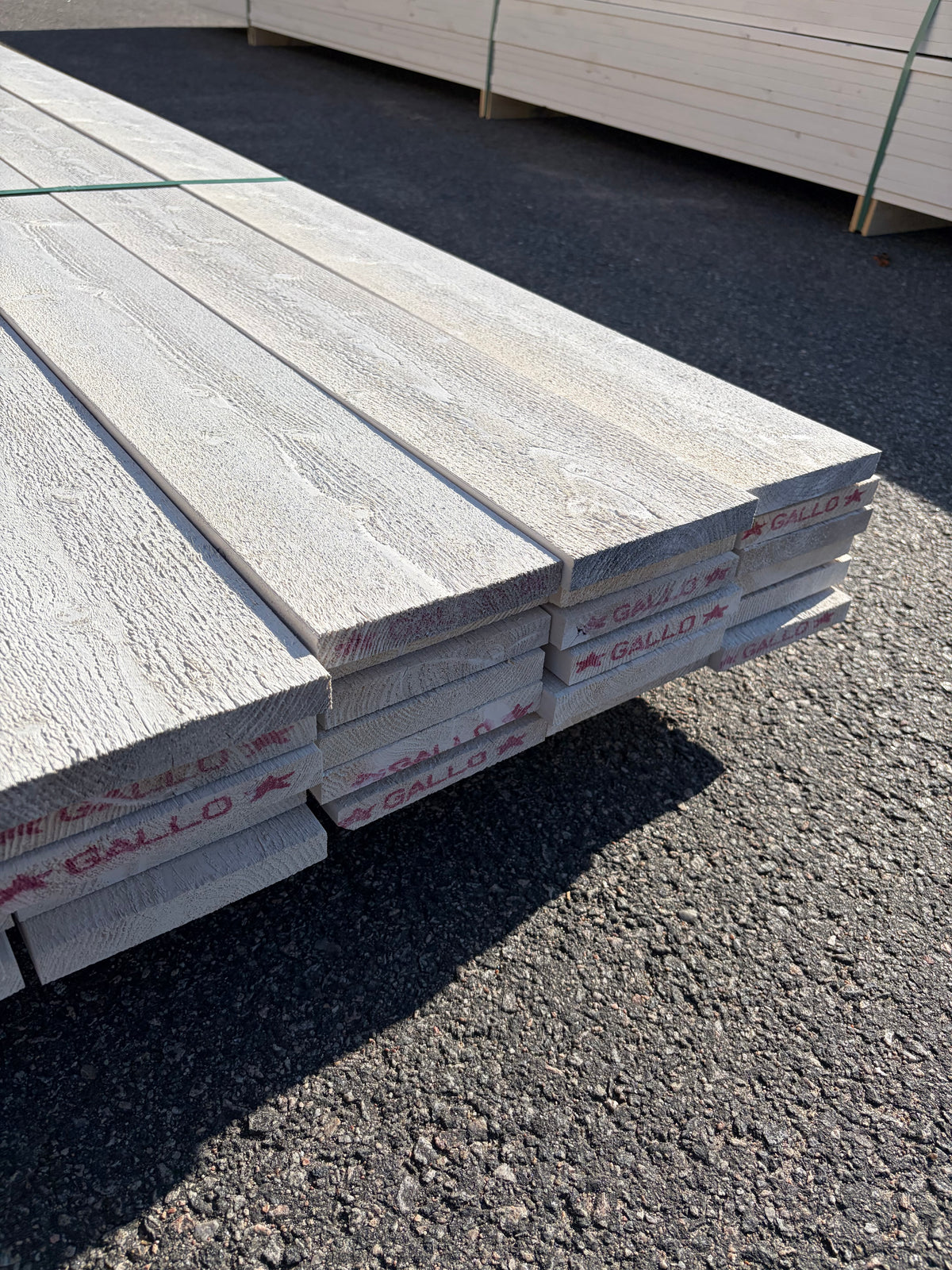 Paket Finsågad ytterpanel 22×145 mm 4,50 m – Vit Grundmålad, 42 st