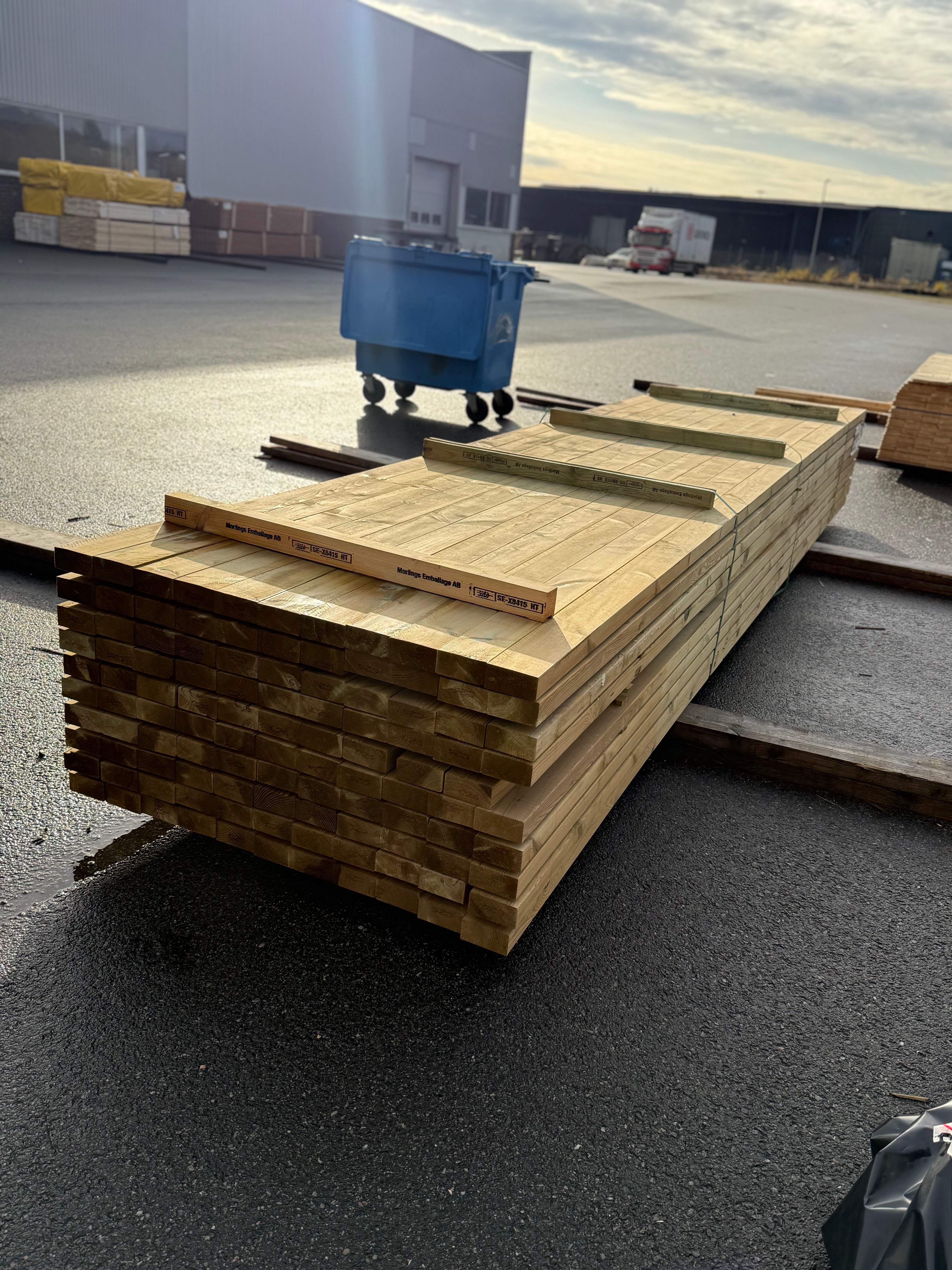 Paket Tryckimpregnerade Reglar 45x95mm – 110 st (4,80 m, Furu C14)