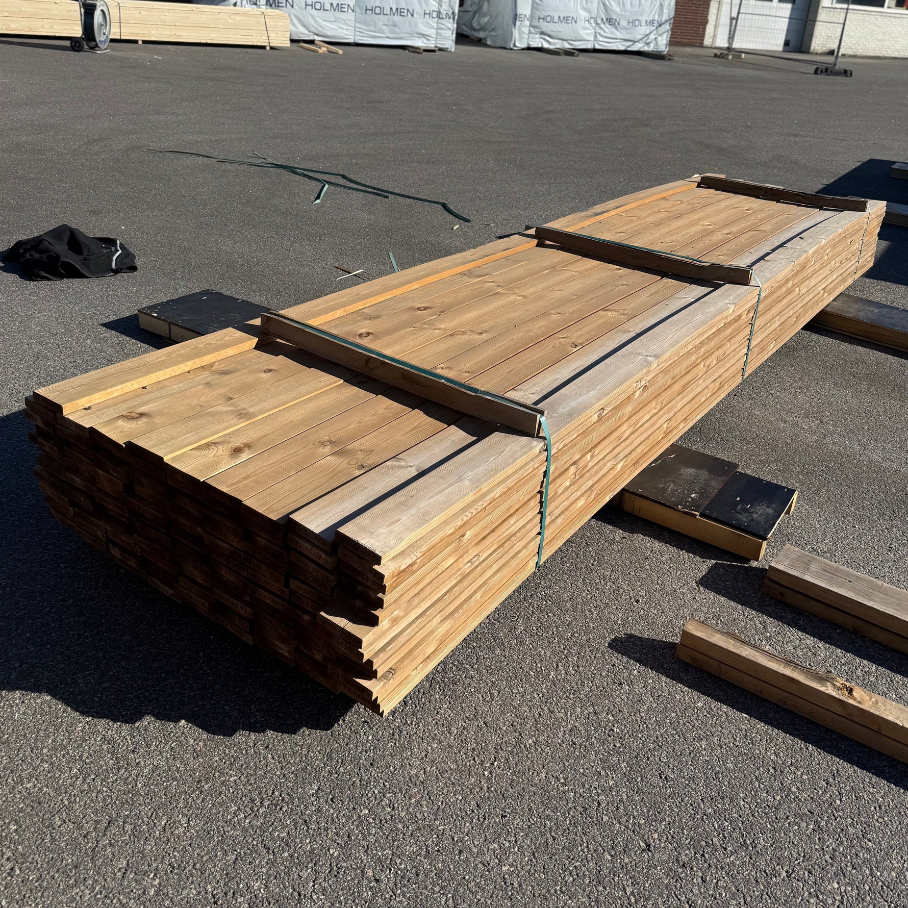Paket Brunimpregnerad Trall 28x120mm, 108st 4,80m - Spirec