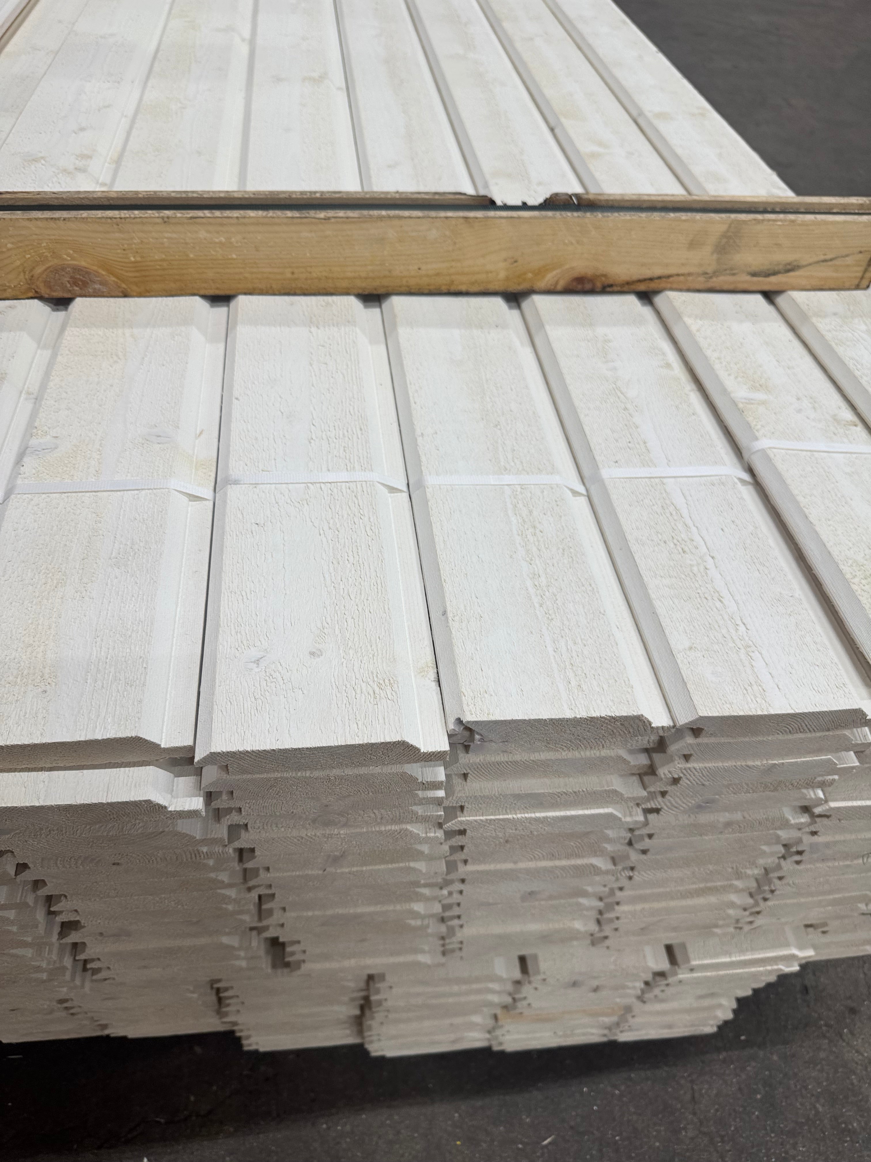 Paket Ytterpanel Dubbelfas 22x120mm – 220 st 5,40 m (Grundmålad vit)