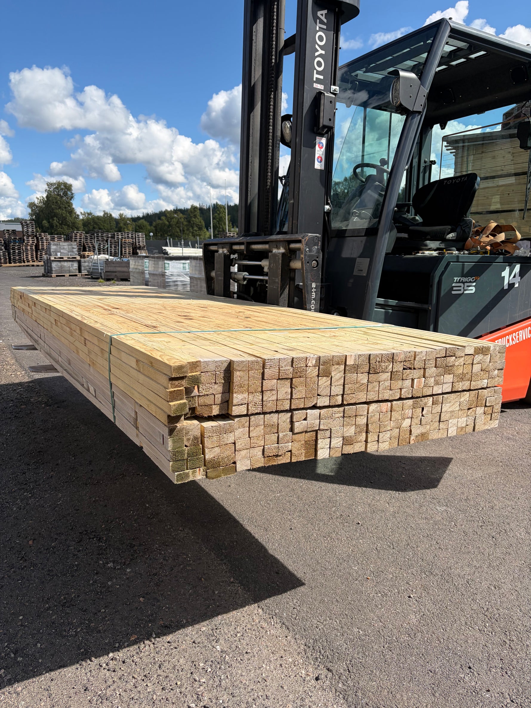 Paket Tryckimpregnerad Läkt 25x36mm, 3,6 m - 280 st