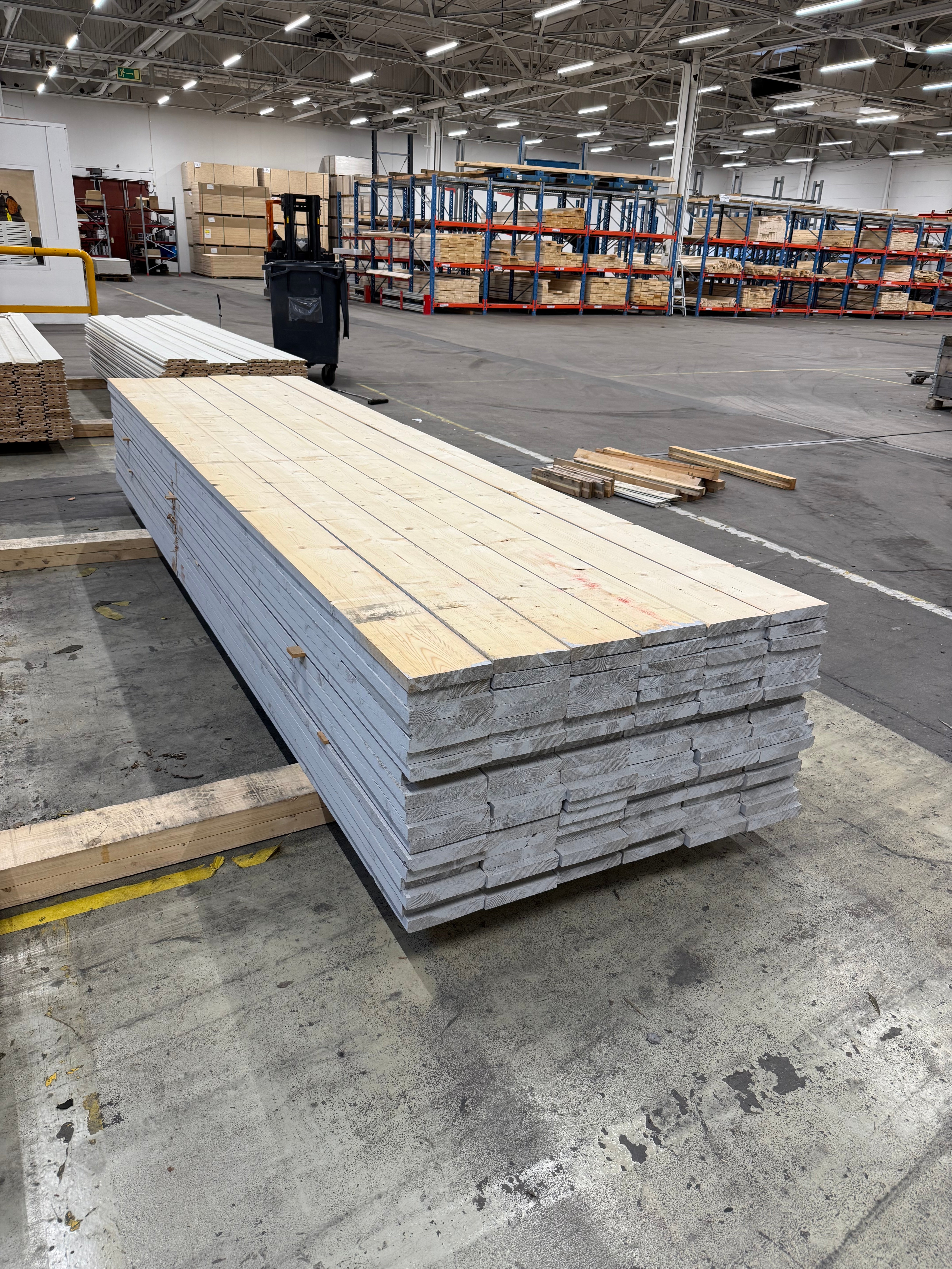 Paket Finsågad Panel 28x170 mm – 108 st (3,90 m, Målad NCS S 3000-N)