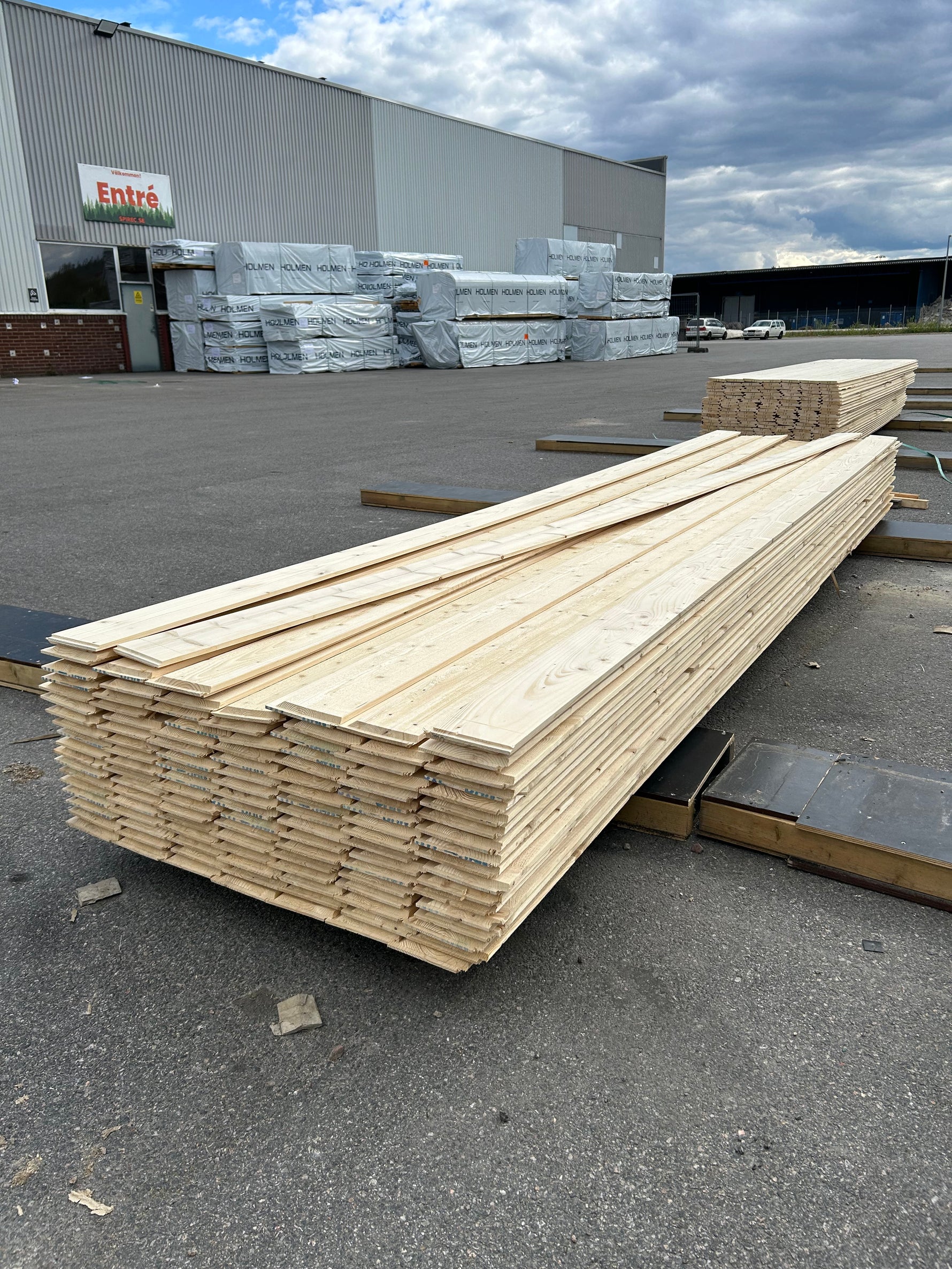 Paket Ytterpanel Enkelfas Fals 22x145mm 4.20m – 121st (Obehandlade)