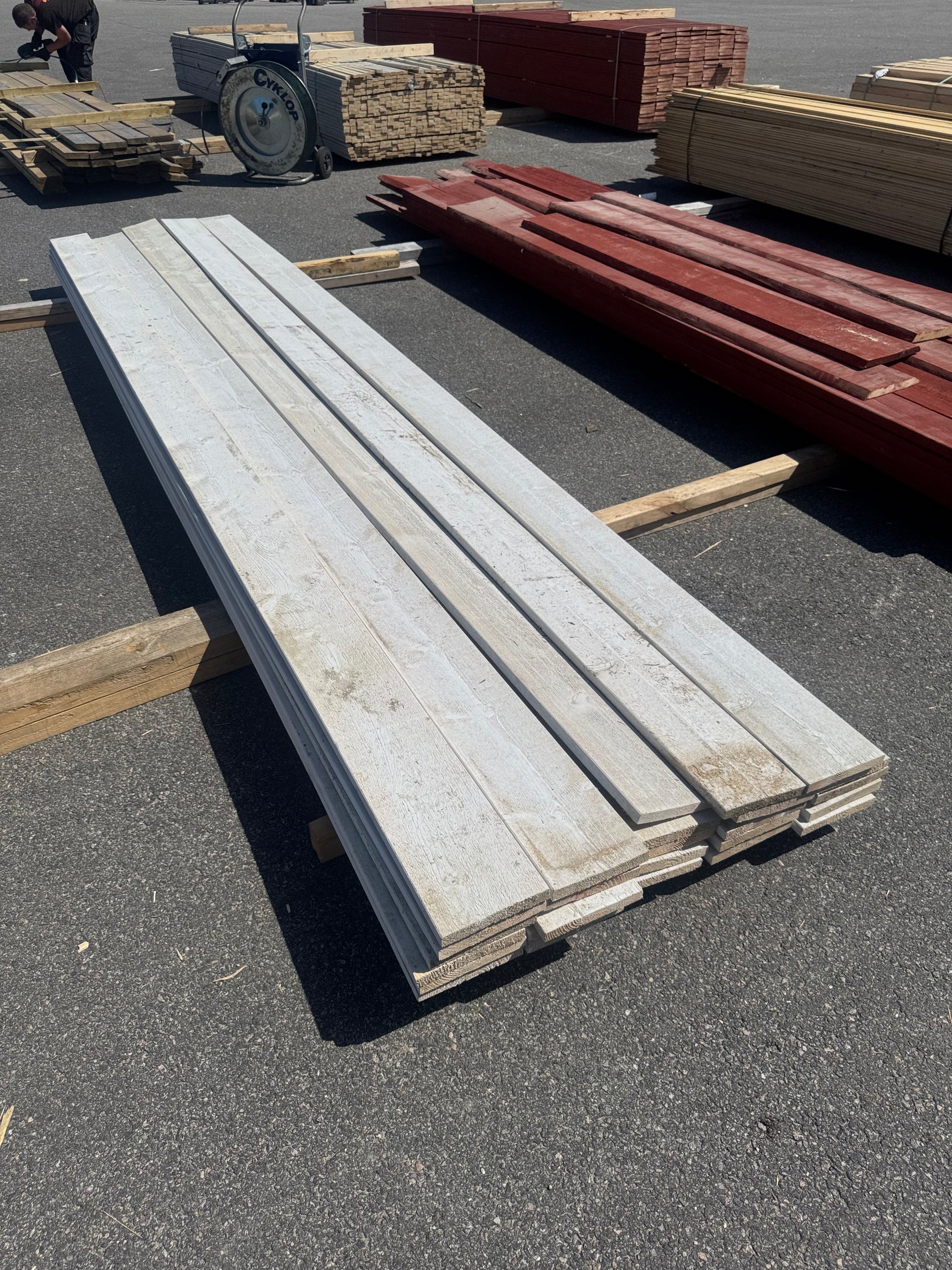 Paket Finsågad Panel 22x170 mm, 26 st 4,20 m Vitmålad