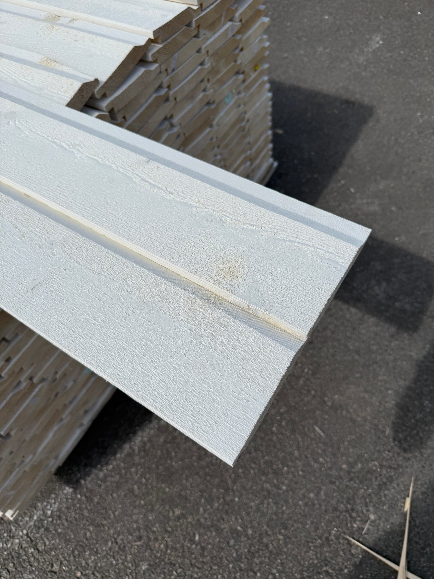Paket Ytterpanel Enkelfas Halvspont 22x120mm, 221st 4.50m Grundmålad