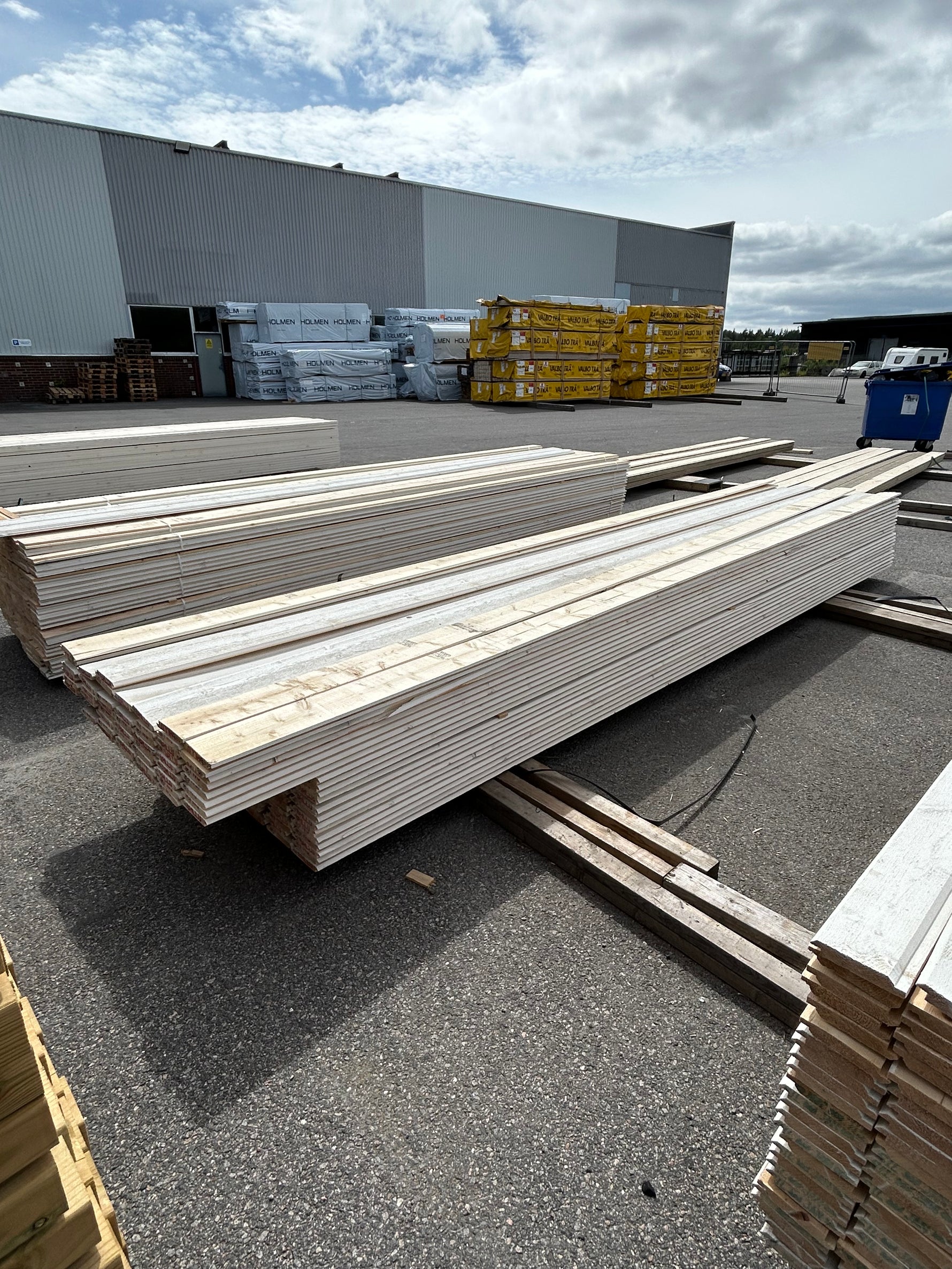 Paket Dubbelfas Halvspont 22x145mm 4.50-4.80m 140st Grundmålad