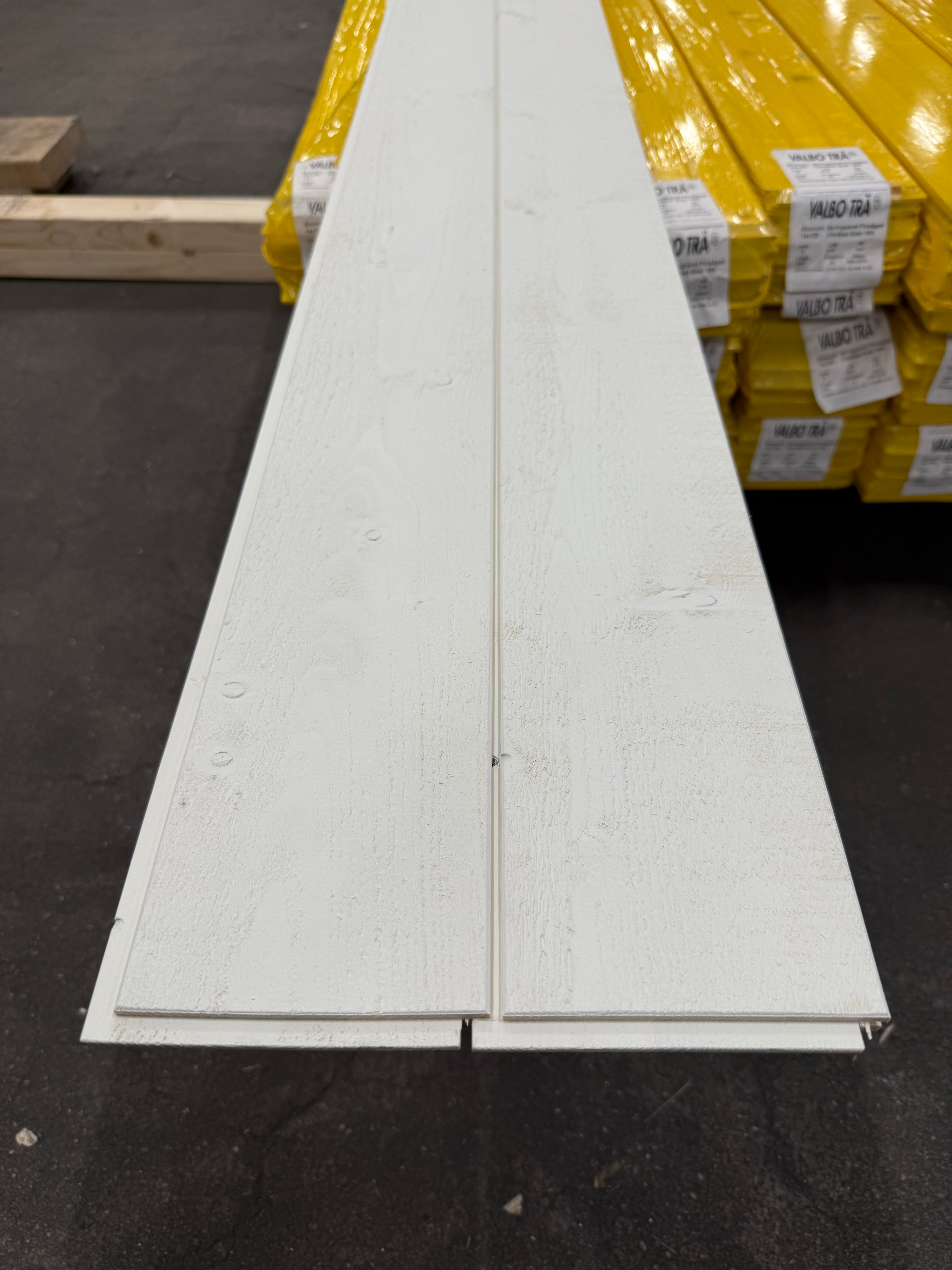 Paket Innerpanel Springpanel Finsågad 14x120mm 162st Vit