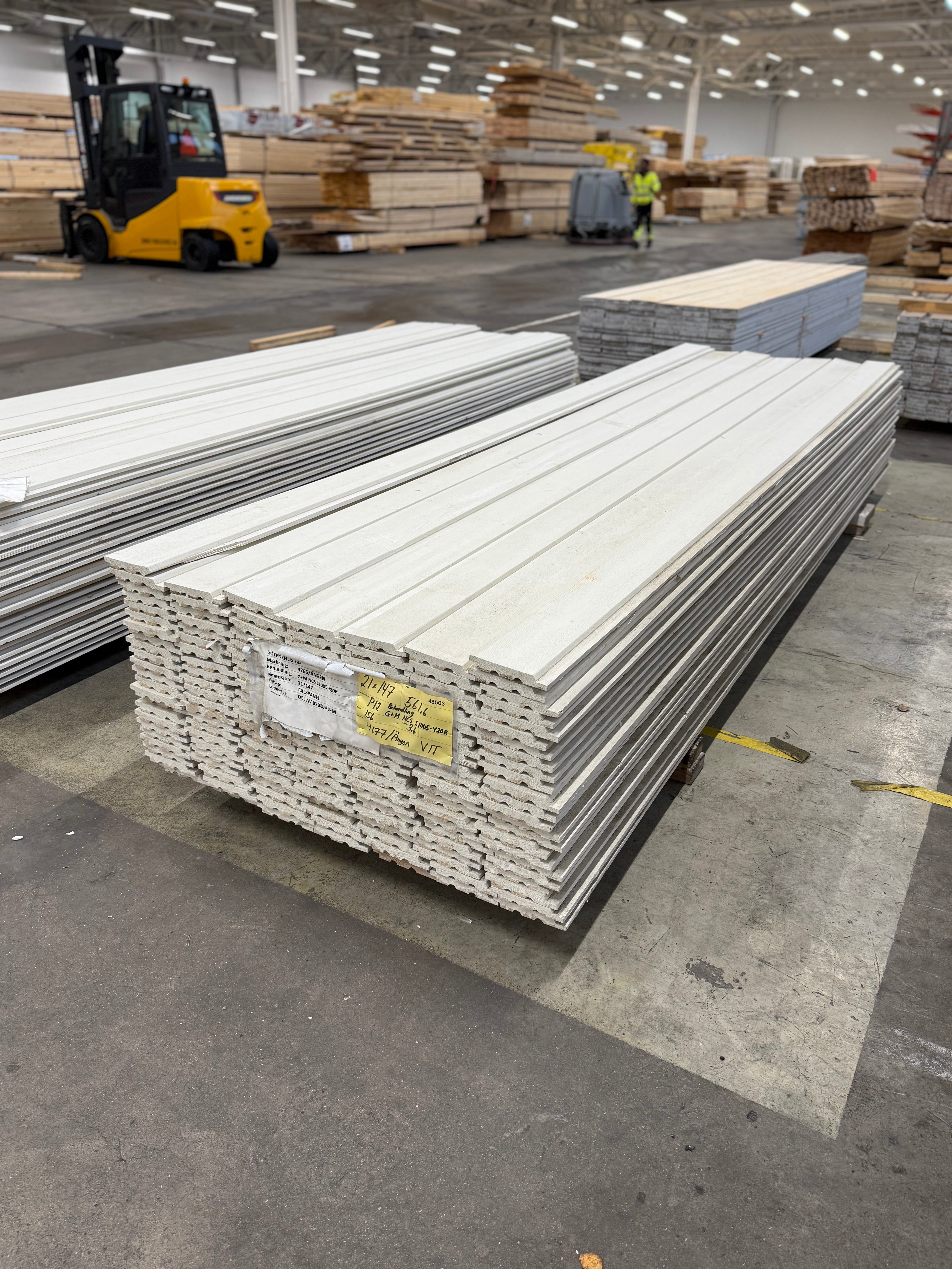 Paket Ytterpanel Falsad Enkelfas 21x147 mm – 156 st 3.60 m Vit