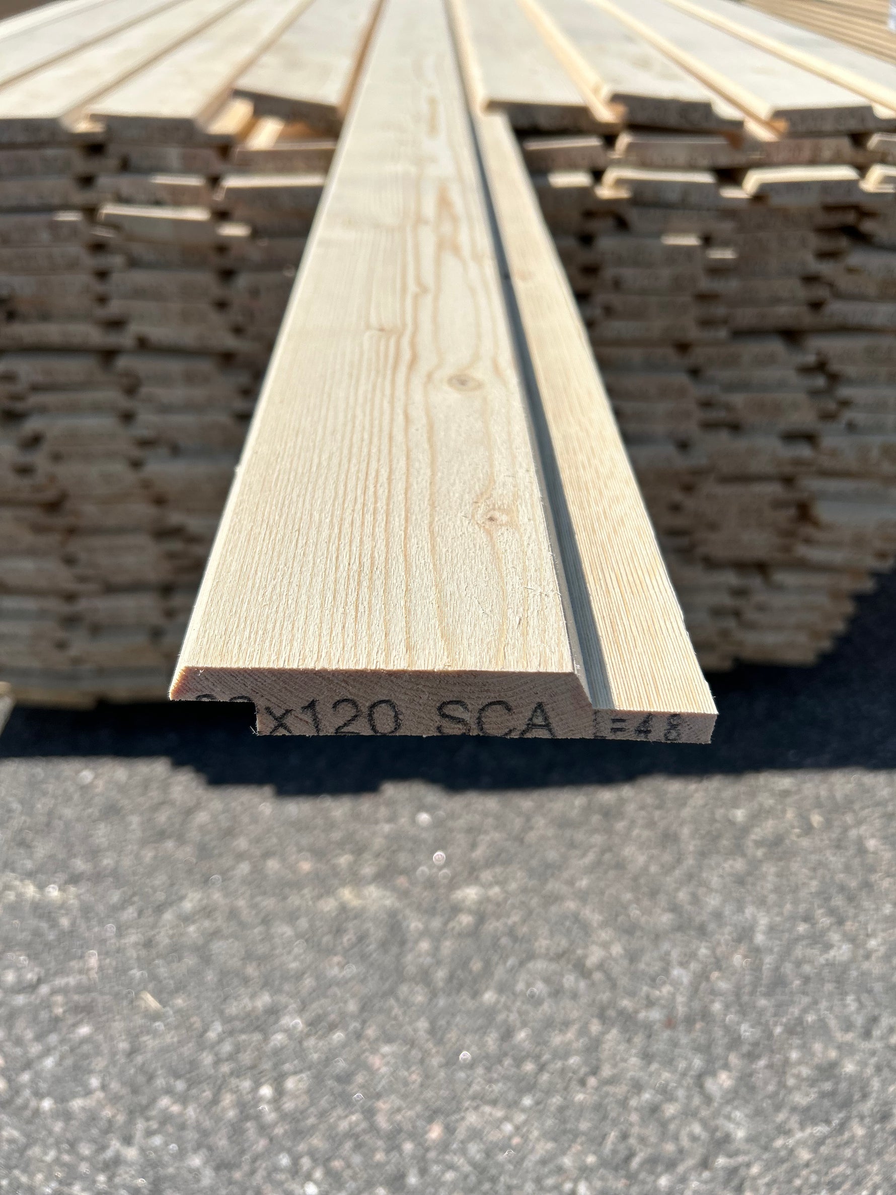 Paket Dubbelfasspont 22x120mm 4.80m 240st Obehandlade
