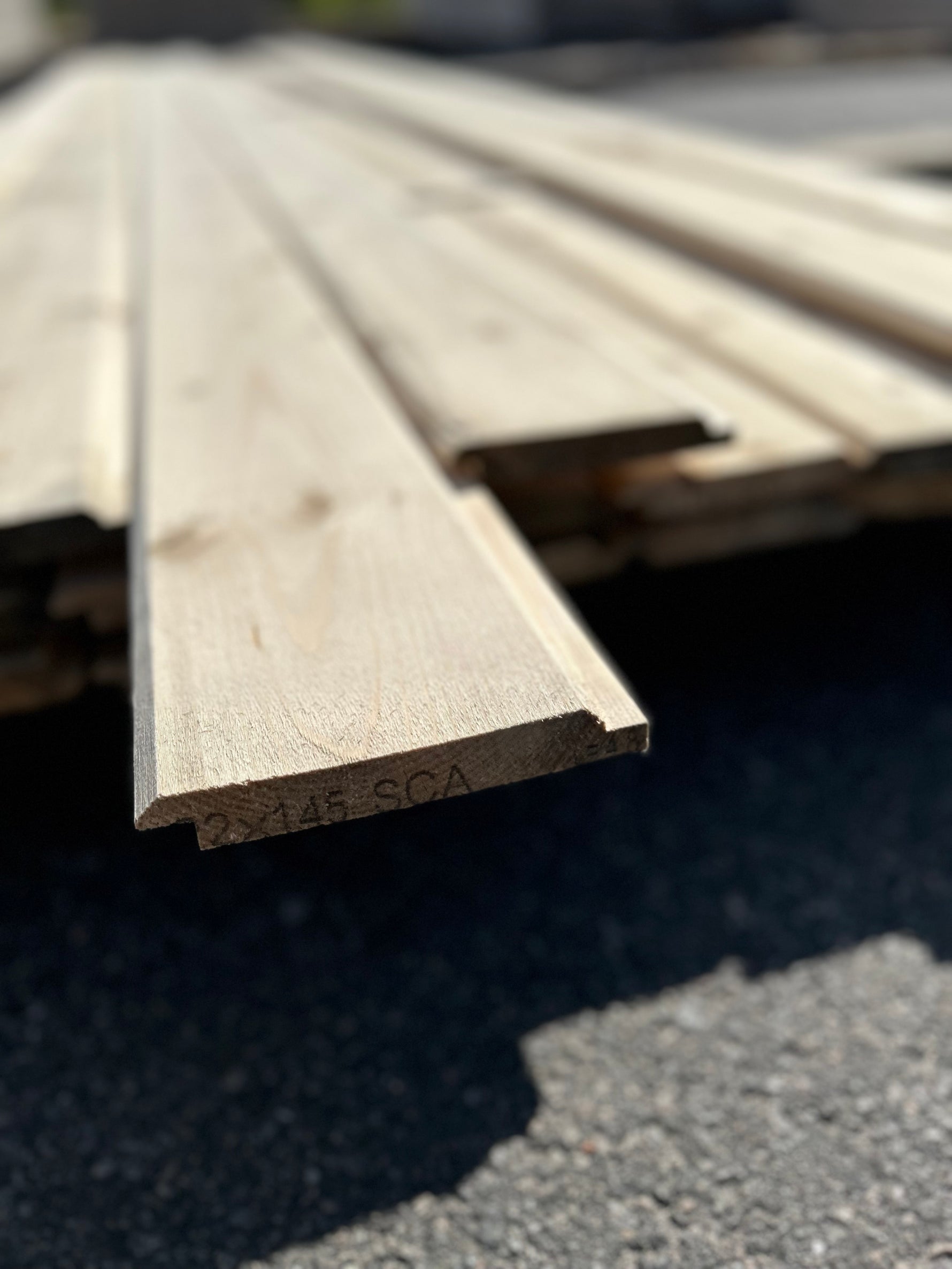 Paket Ytterpanel Dubbelfasspont 22x145mm, 22st 4.80m Obehandlad