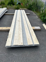 Paket Dubbelfas Halvspont Ändspont 22x145mm 4,80m 19st Grundmålad