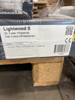 Parti golv Lightwood S Ek 3-stav Vitlaserad – ca 12,24 kvm
