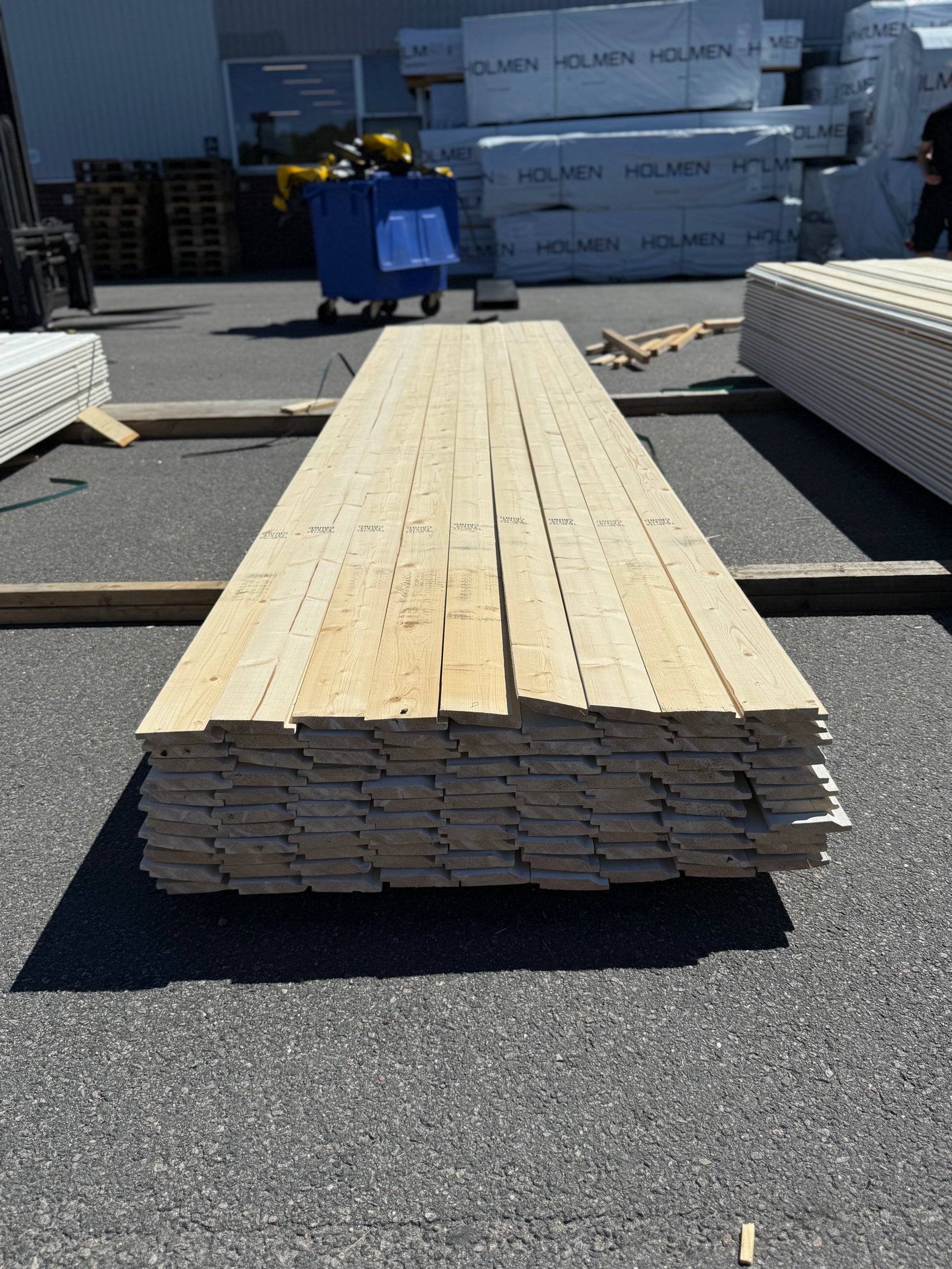 Paket Ytterpanel Enkelfas Halvspont 22x120mm, 108st 4.50m- Grundmålad