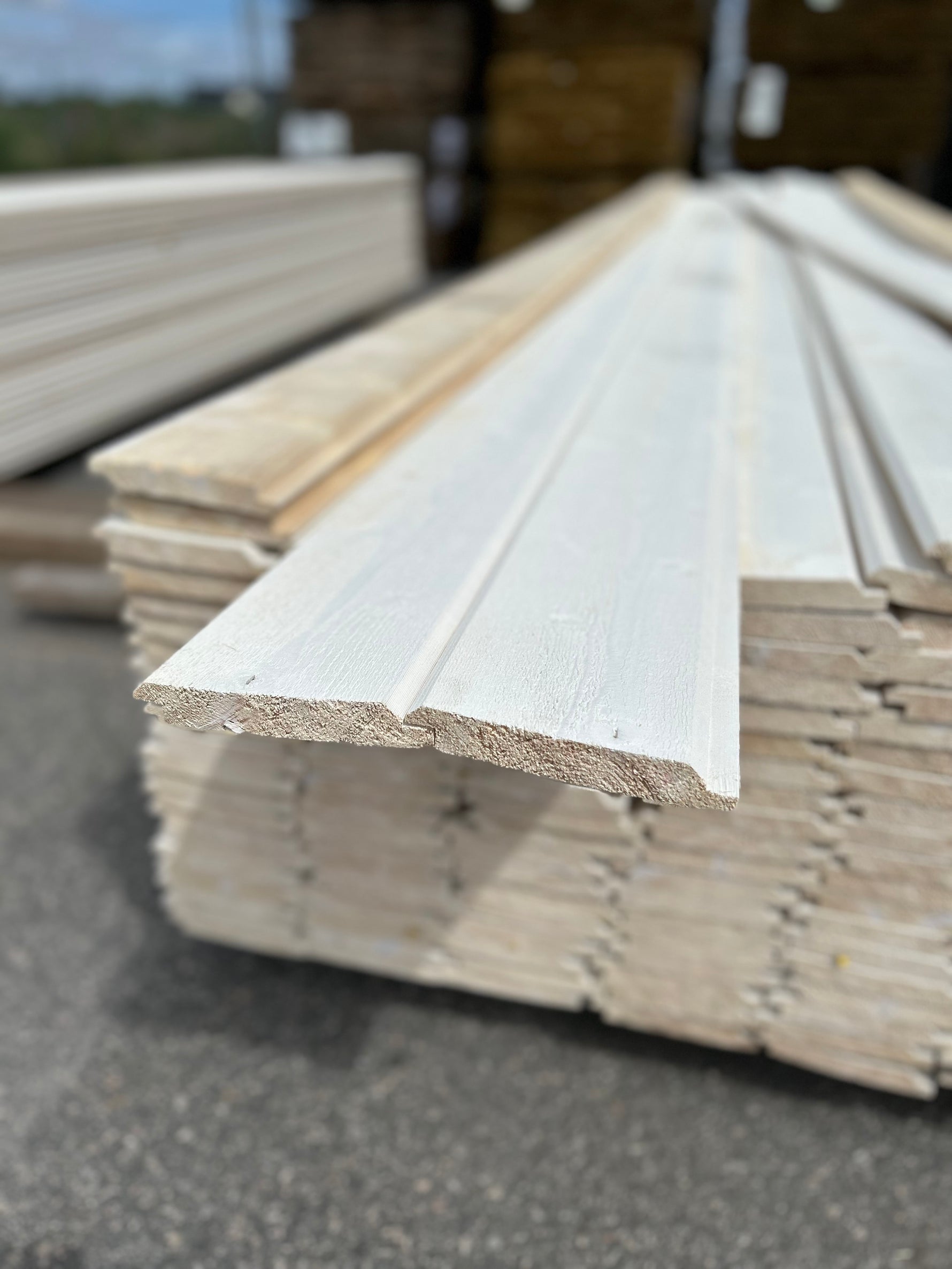 Paket Dubbelfas Halvspont 22x145mm 4.50-4.80m 140st Grundmålad
