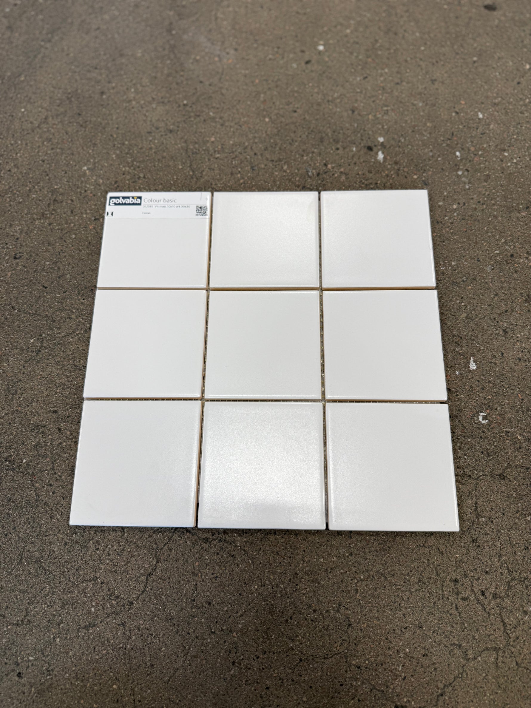 Kakel Plattor-  Vit Matt, 10x10 - Spirec