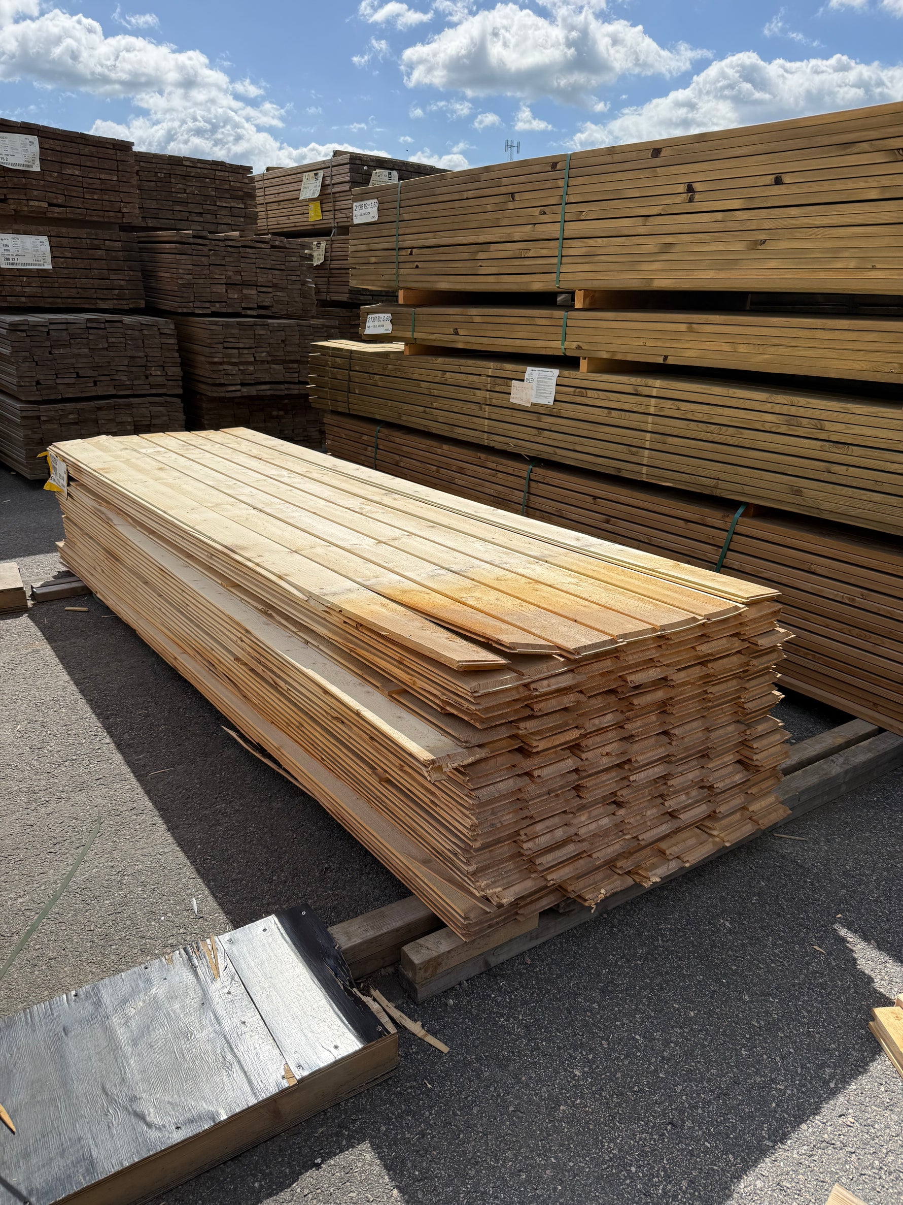 Paket Ytterpanel Enkelfas Ändspont 22x145mm, 175st 3,30m