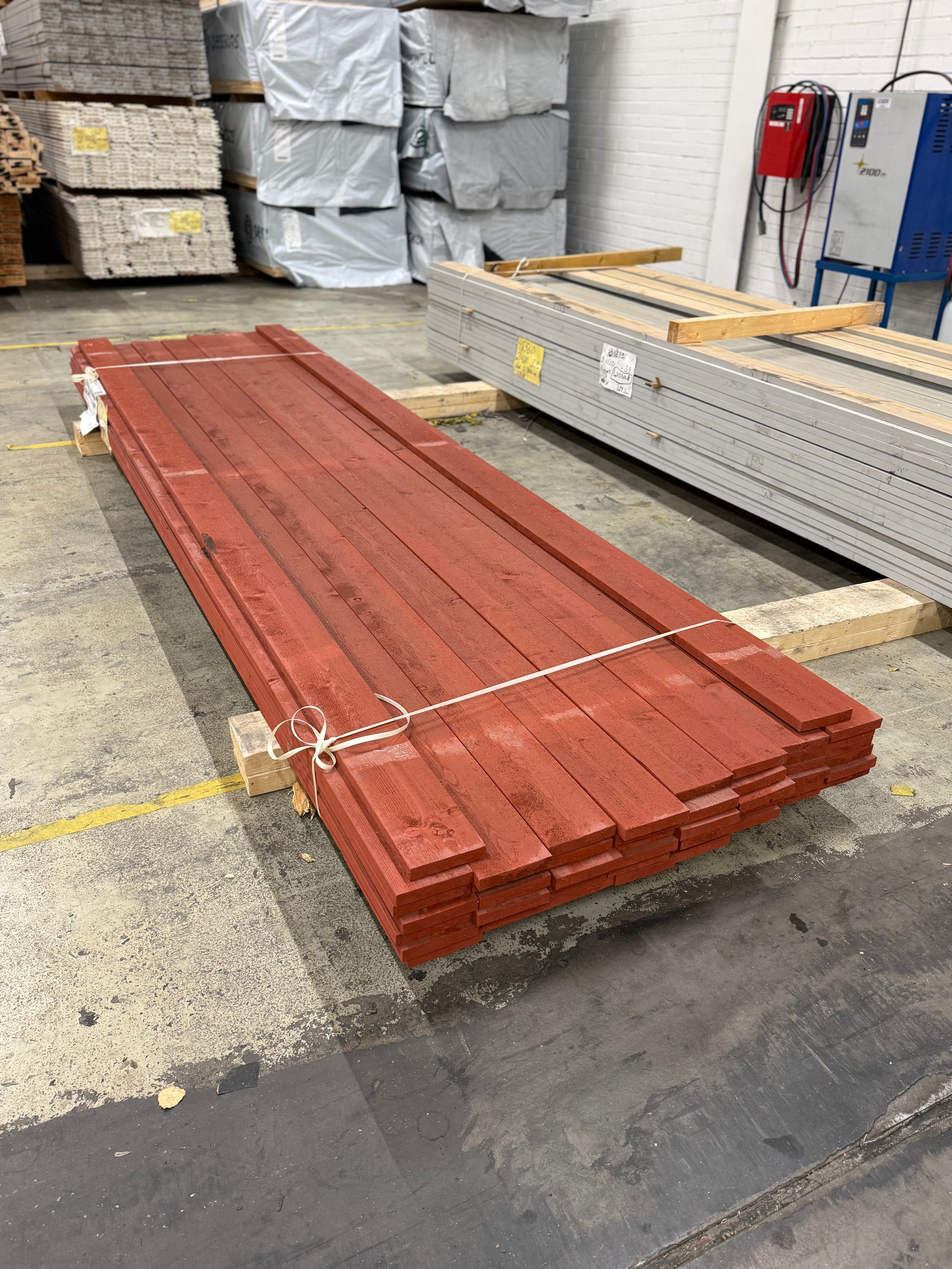 Paket Finsågad Bräda 21x120 mm – 50 st (3,60 m, Målad NCS S 4050-Y80R)