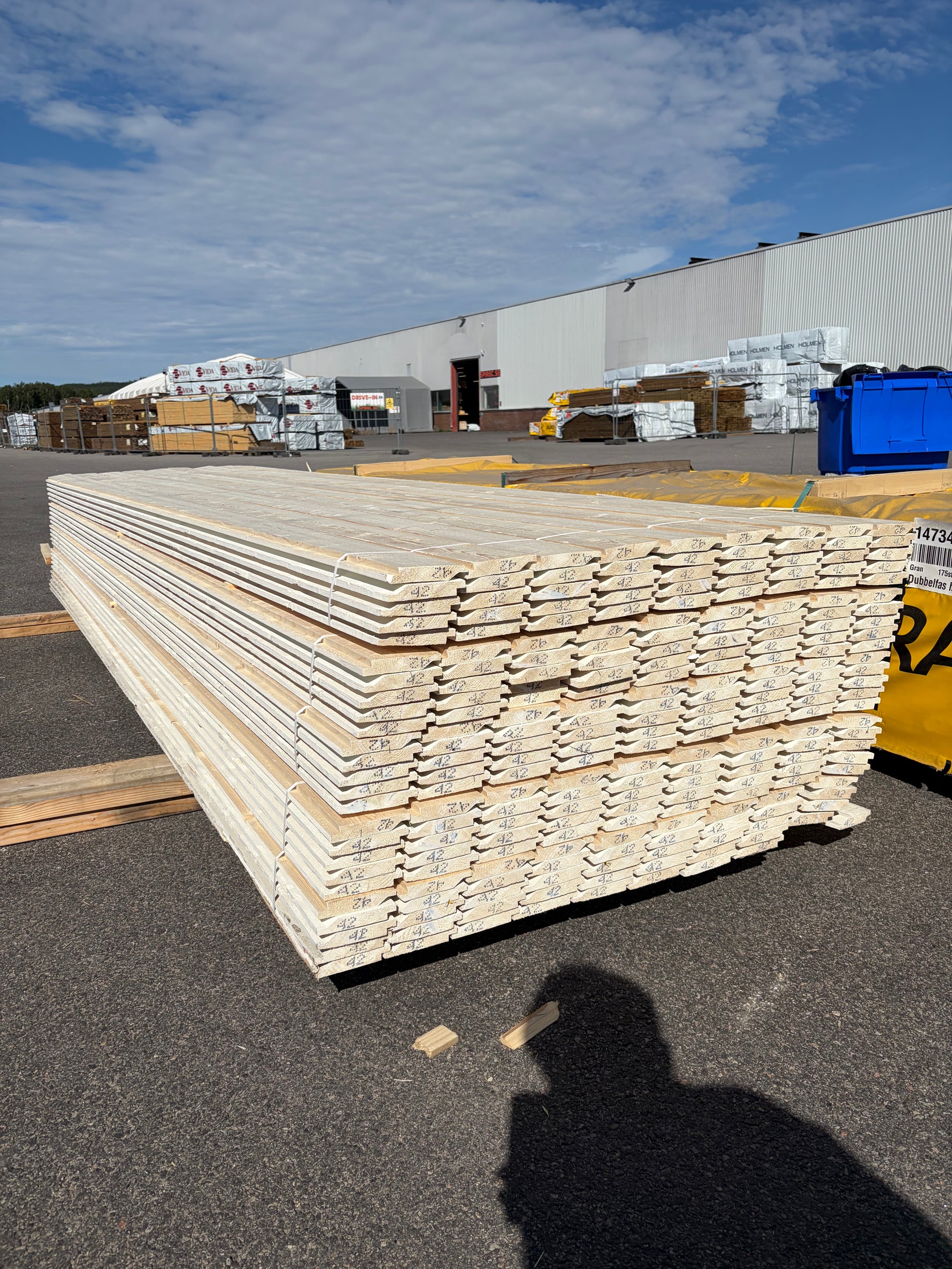 Paket Enkelfas Halvspont 22x120mm, 225st 4.20m Grundmålad