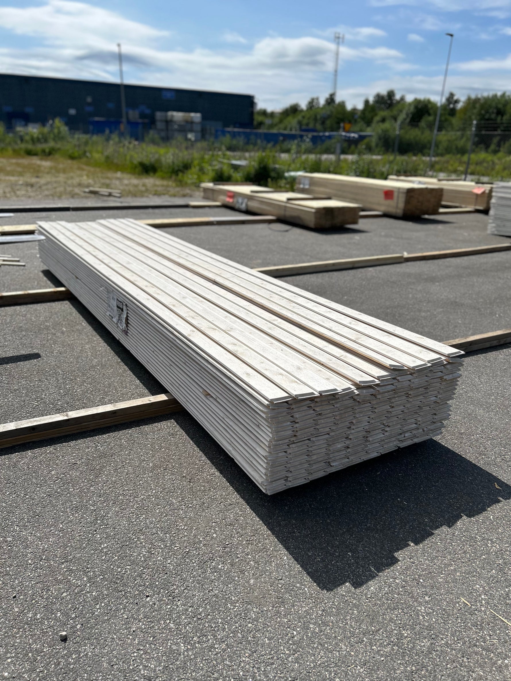 Paket Ytterpanel Enkelfasspont 22x120mm, 186st 4.80m- Grundmålad