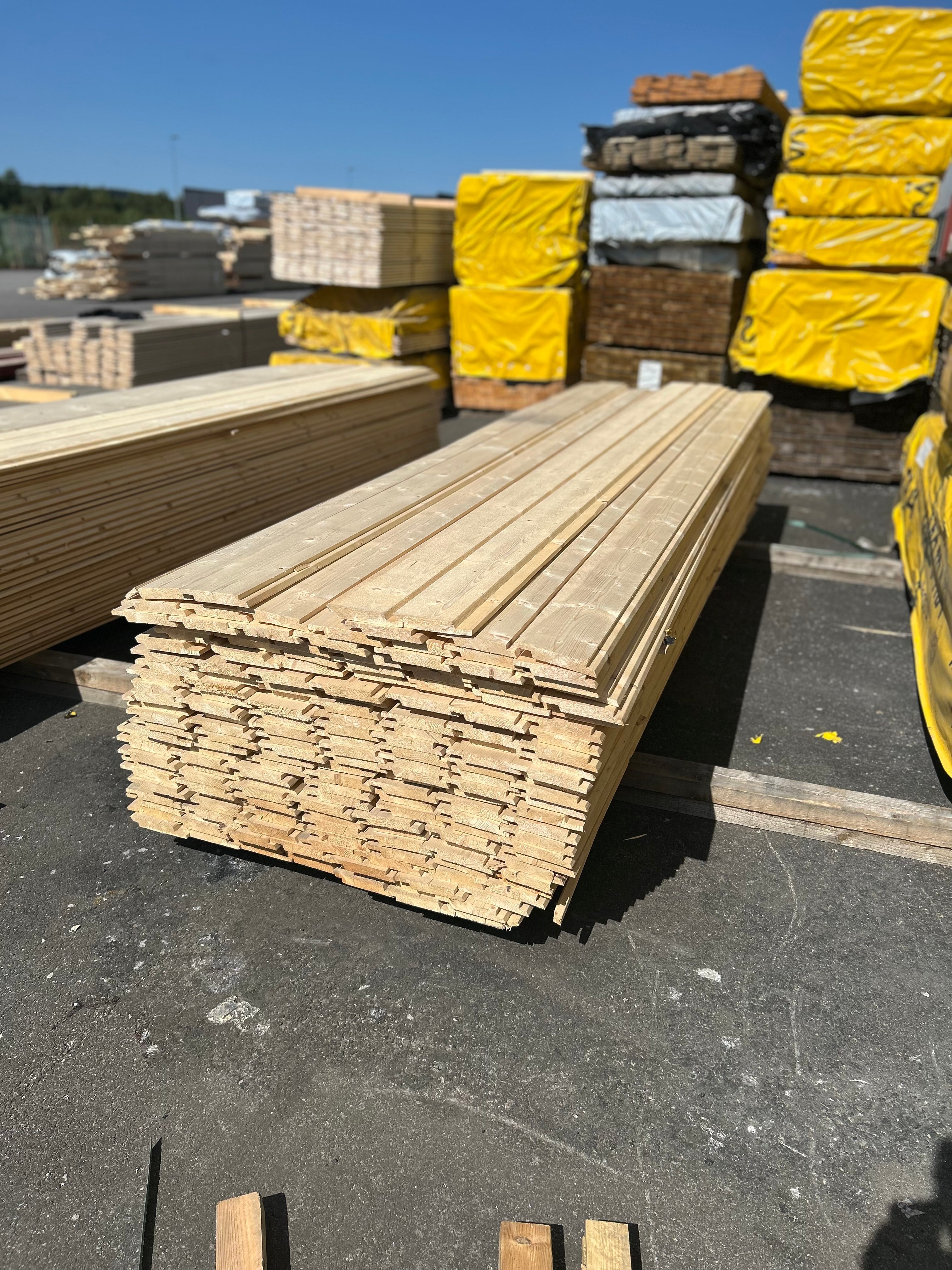 Paket Ytterpanel 22x145 175st 3.60m obehandlad