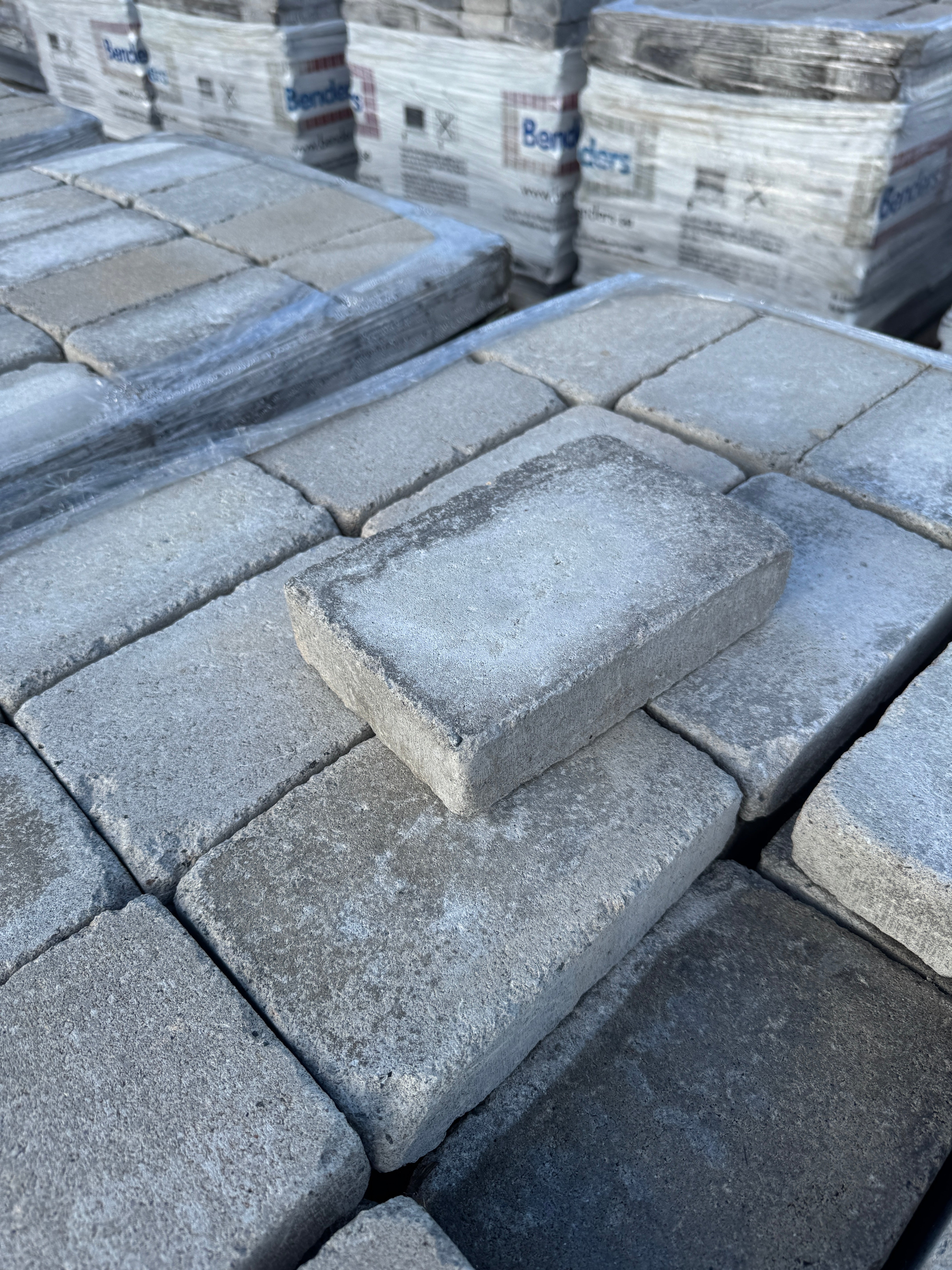 4 pall Marksten Labyrint Antik Hel 210x140x50mm Grå