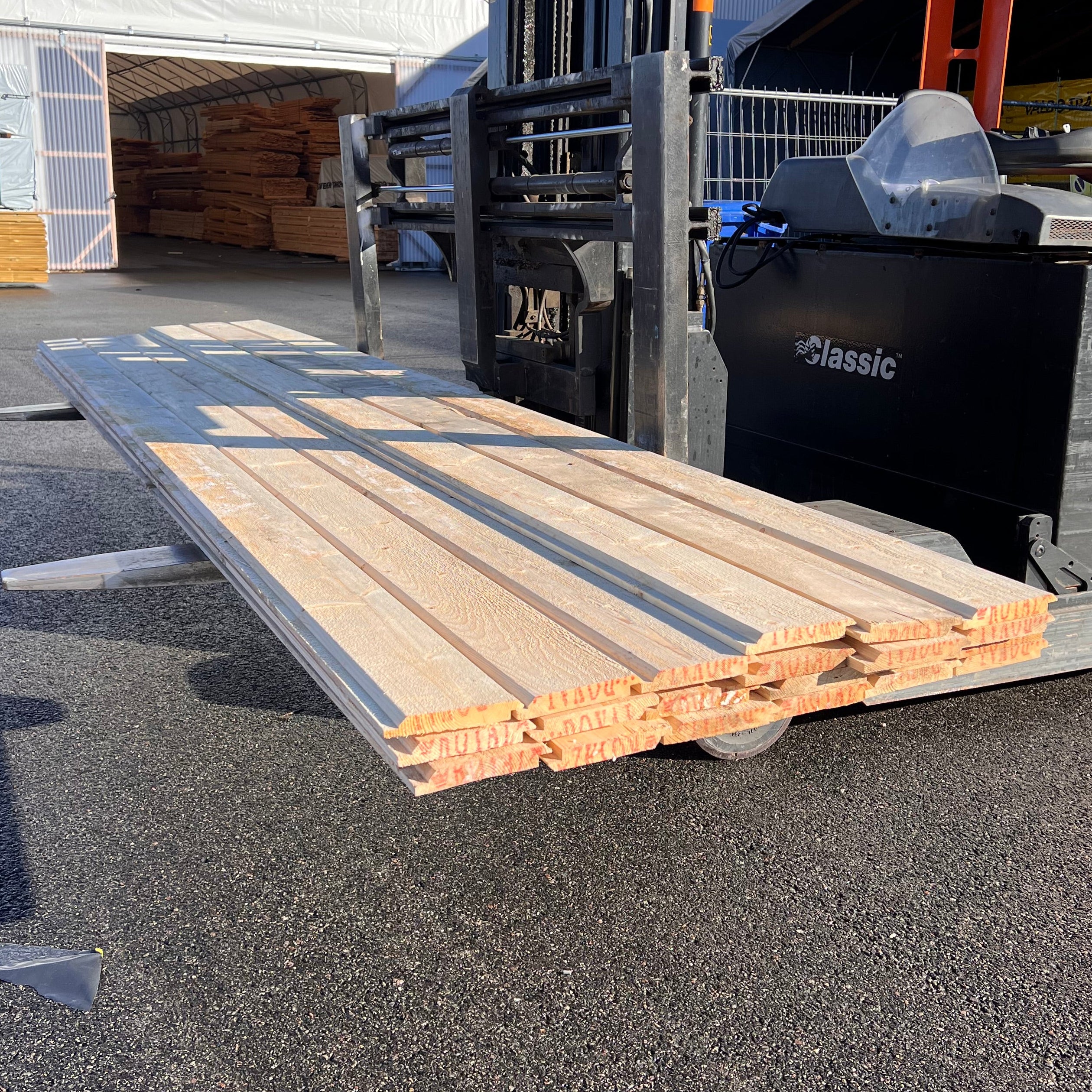 Paket dubbelfas halvspont 22x145mm, 21st 4,20m (Fuktskadat)