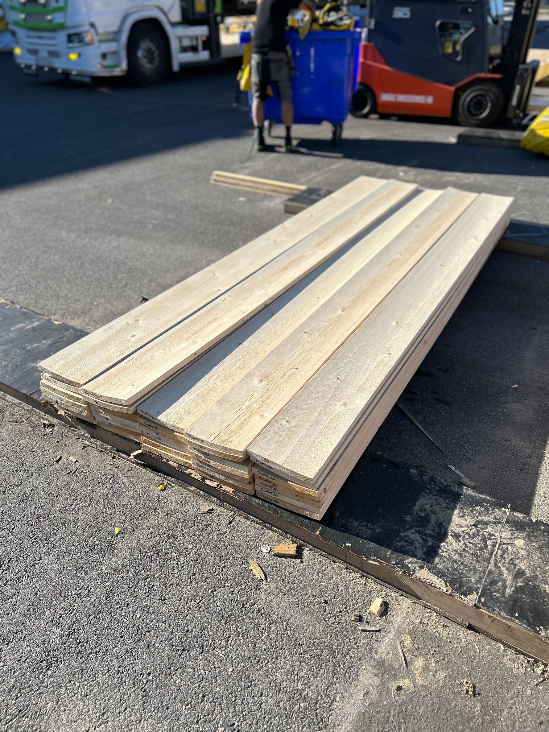 Paket Finsågade Brädor 22x220mm 3,00m 34st Obehandlade