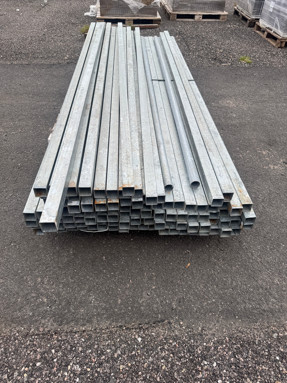 Pall Galvade Stängselstolpar 50x50mm – 2,76m – ca 80st
