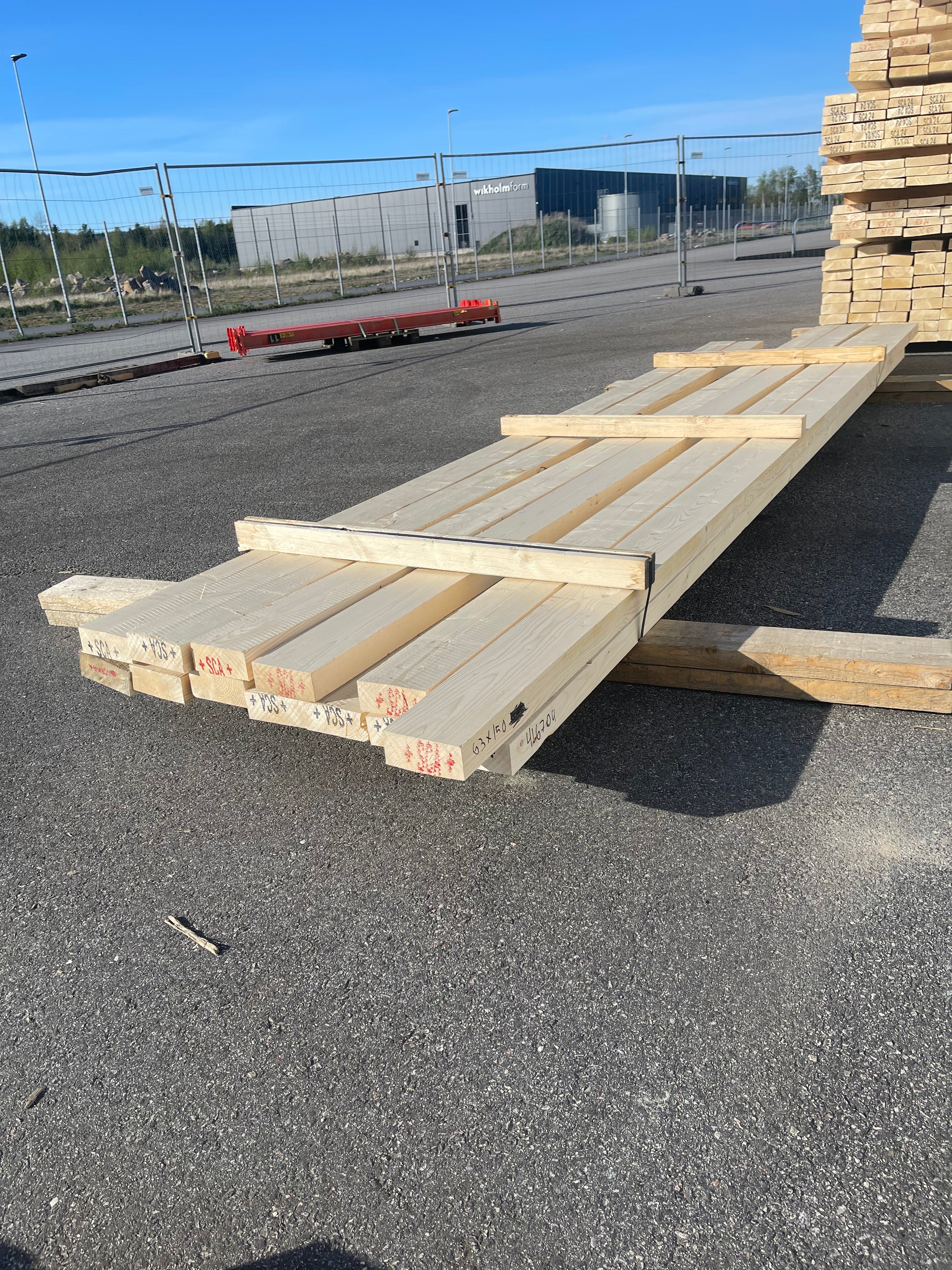 Paket Reglar Ohyvlade 63x150 mm – Blandade längder – 13 st