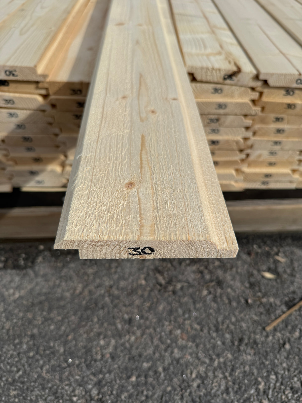 Paket Ytterpanel Dubbelfasspont 22x120 mm – 3,00 m 90st (Obehandlad)