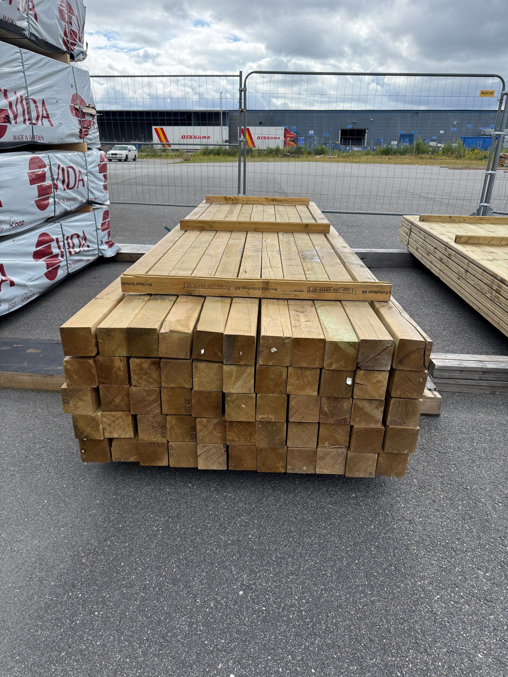 Paket Tryckimpregnerade Stolpar 95×95 mm, 55 st 3,60 m (NTR/A)