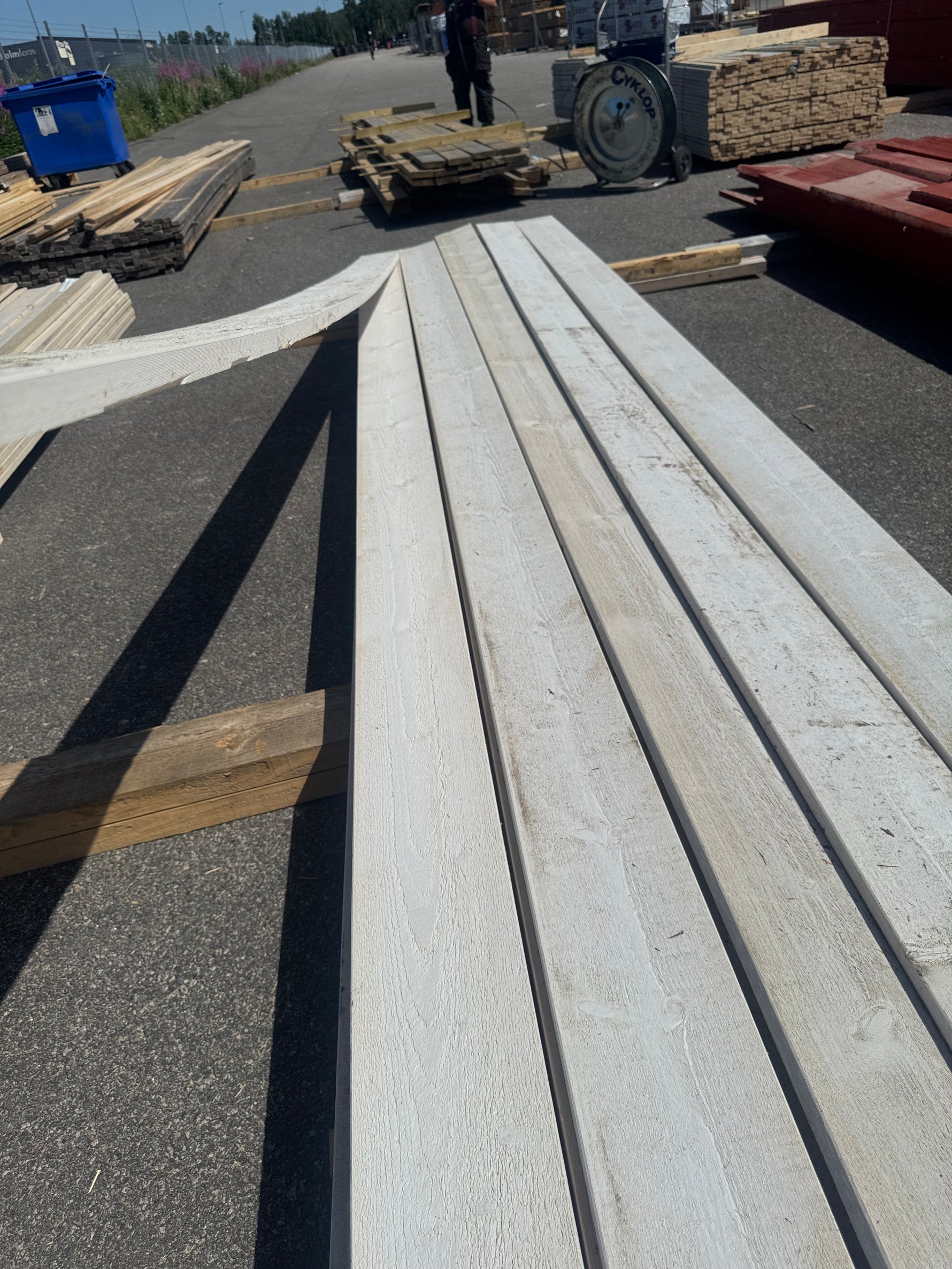 Paket Finsågad Panel 22x170 mm, 26 st 4,20 m Vitmålad