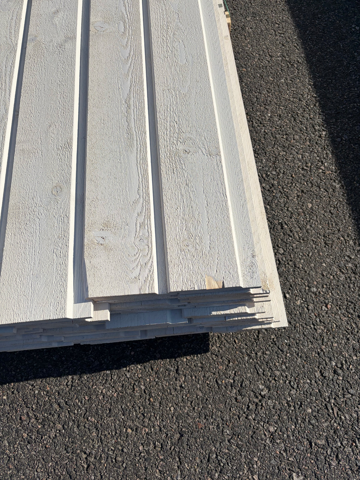 Paket Ytterpanel Dubbelfas 22×145 mm 4,50 m – Vit Grundmålad, 63 st