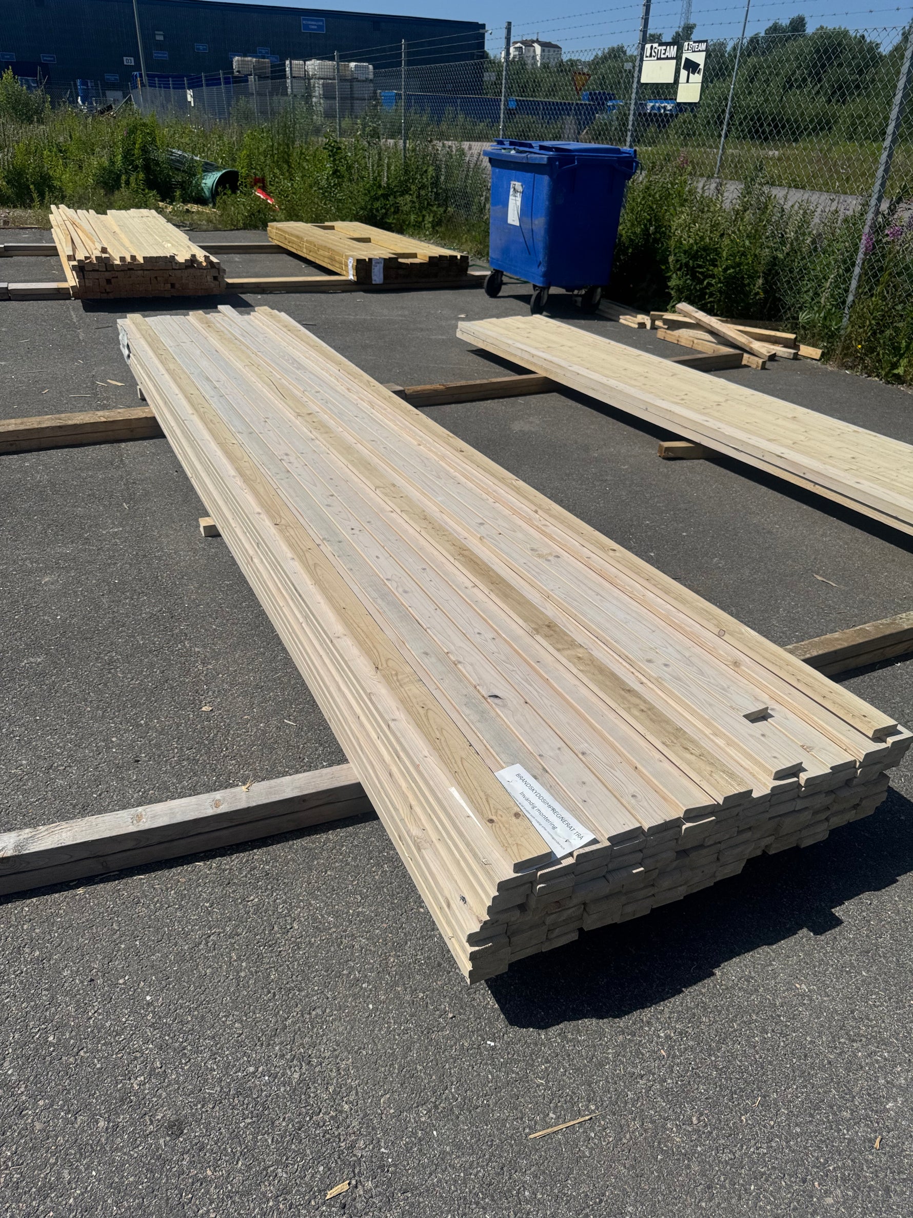 Paket Glespanel 20x70 mm, 110 st 4,50 m Vitlaserad