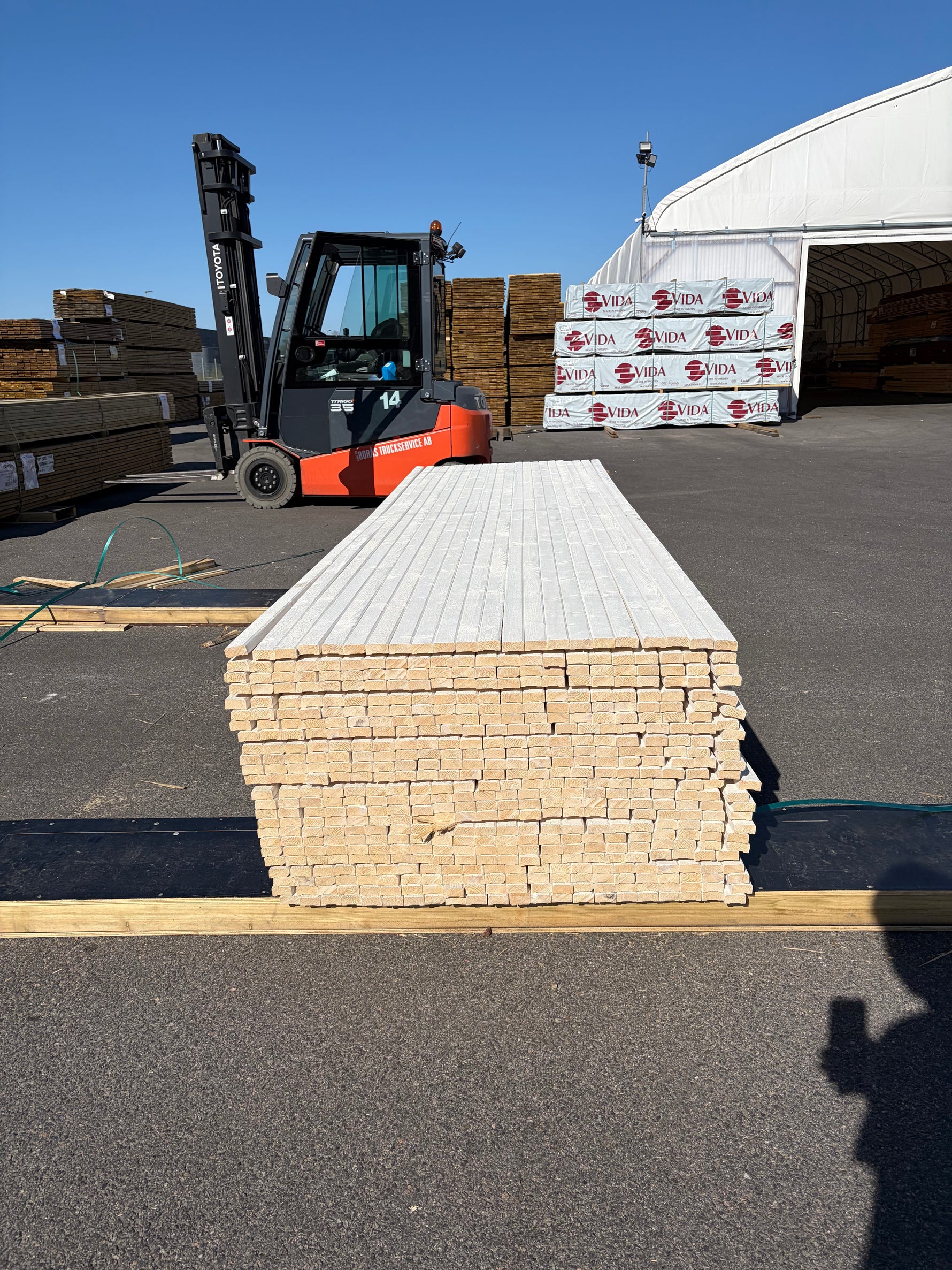 Parti Lockläkt 22x45mm, 528st 3.6m- Grundmålade